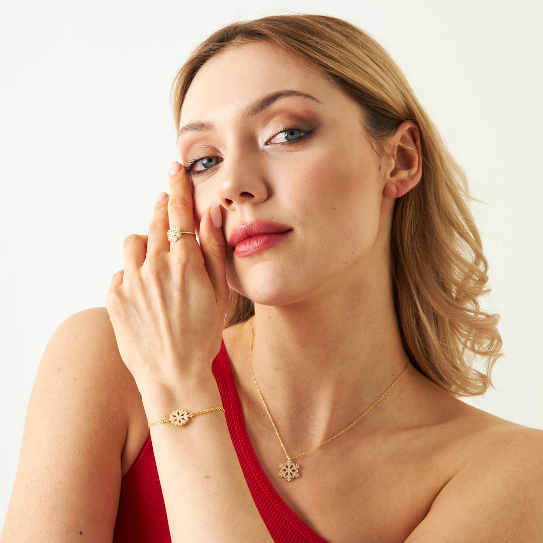 SCHNEEFLOCKEN SET | 925 SILBER