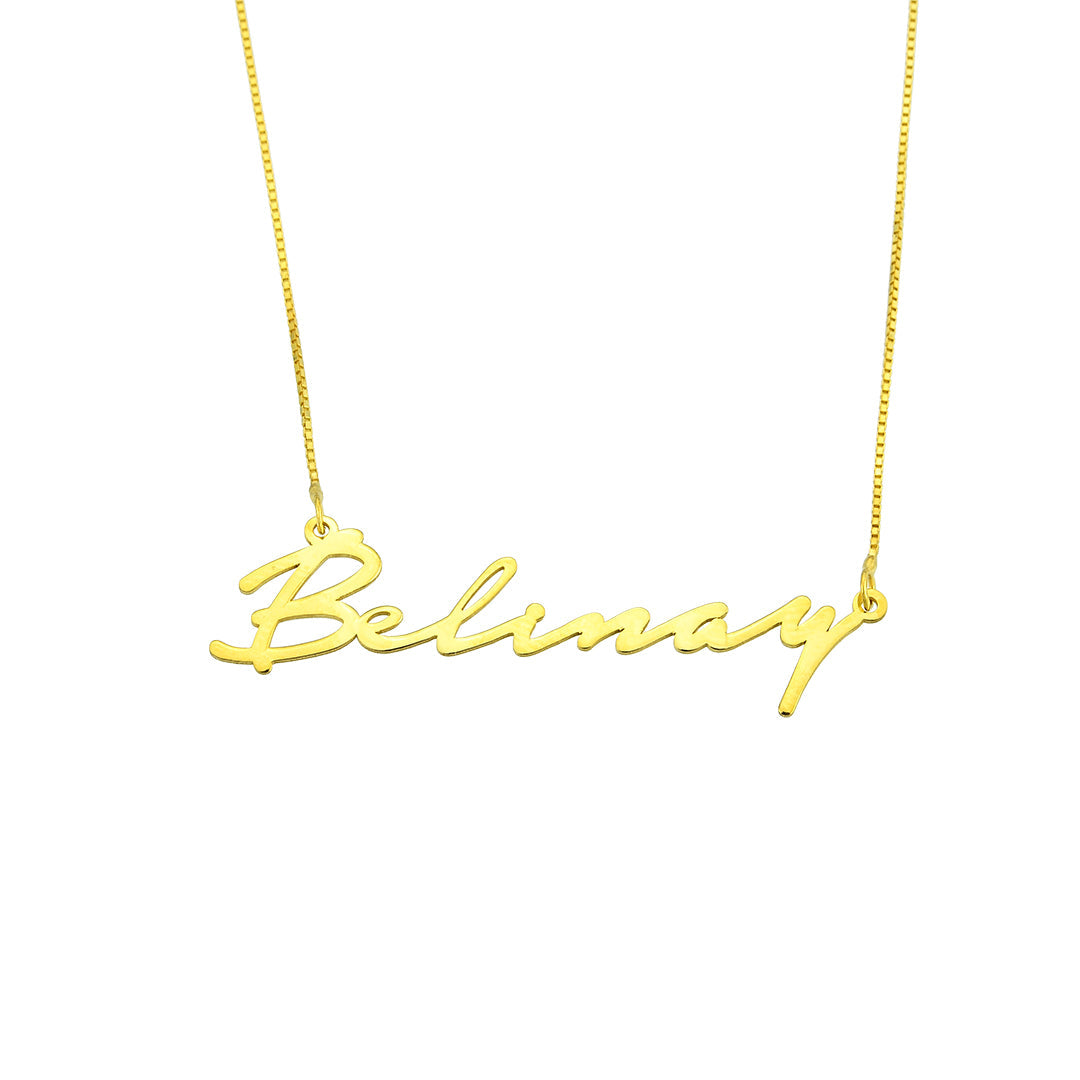 Horizontal Cube Chain Signature Necklace