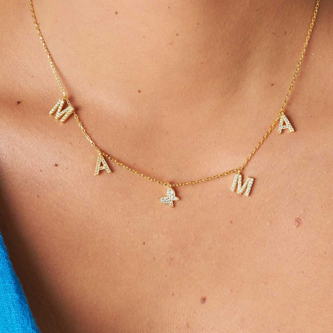 My Mother's Butterfly Necklace - 925 Silver