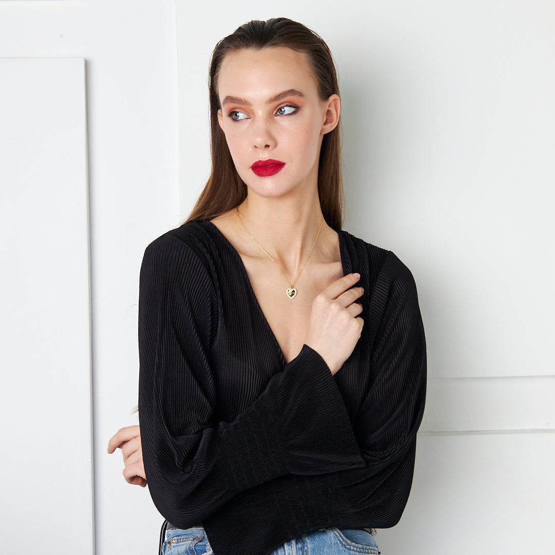 Heart Name Necklace with Letters - 925 Silver