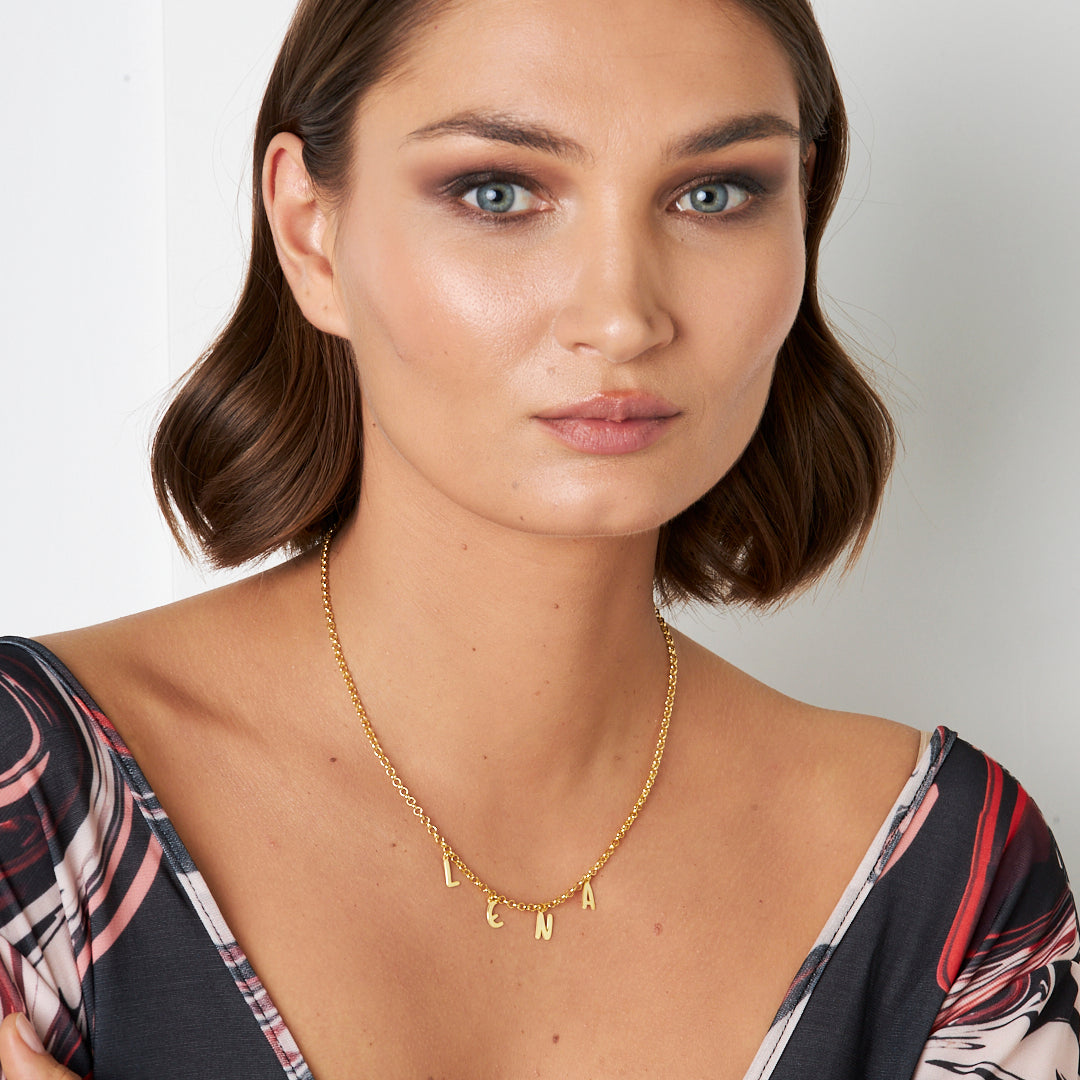 4 Letter Name Necklace - 925 Silver