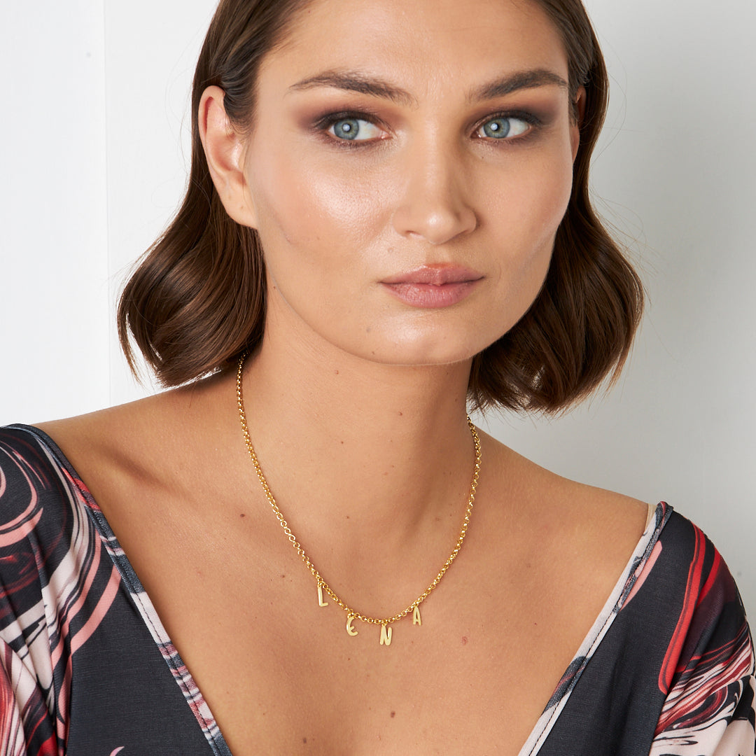 4 Letter Name Necklace - 925 Silver