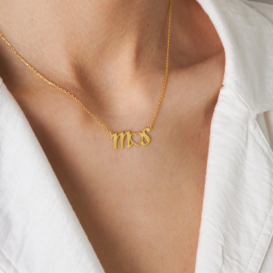 Double Letter Necklace - 925 SILVER