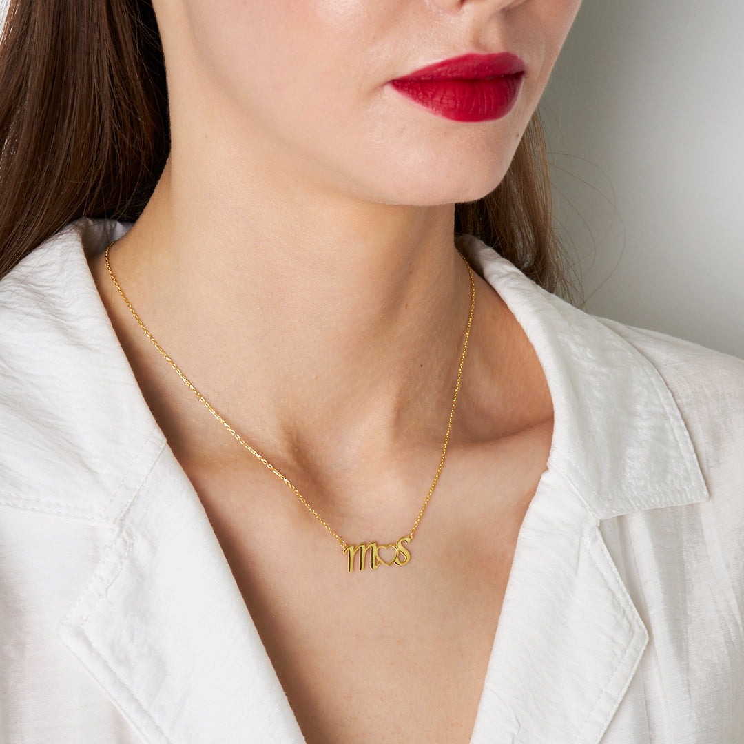 Double Letter Necklace - 925 SILVER