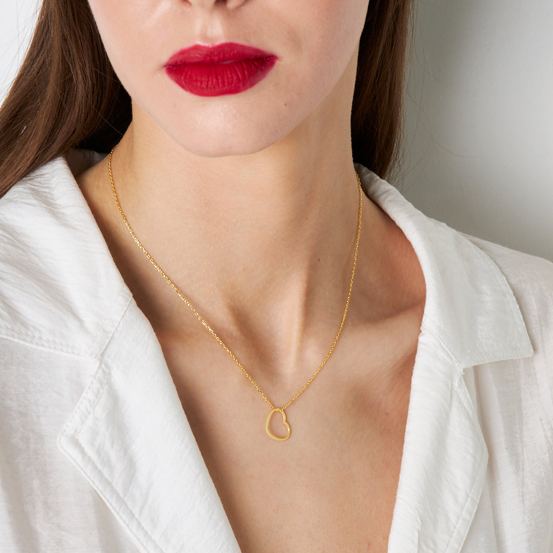 Elegant Simple Heart Necklace - 925 SILVER