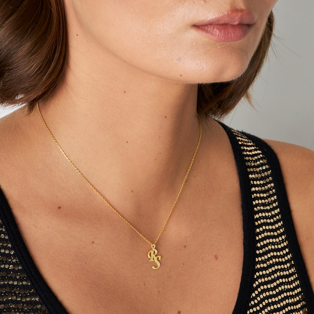 Cross Letter Necklace - 925 SILVER