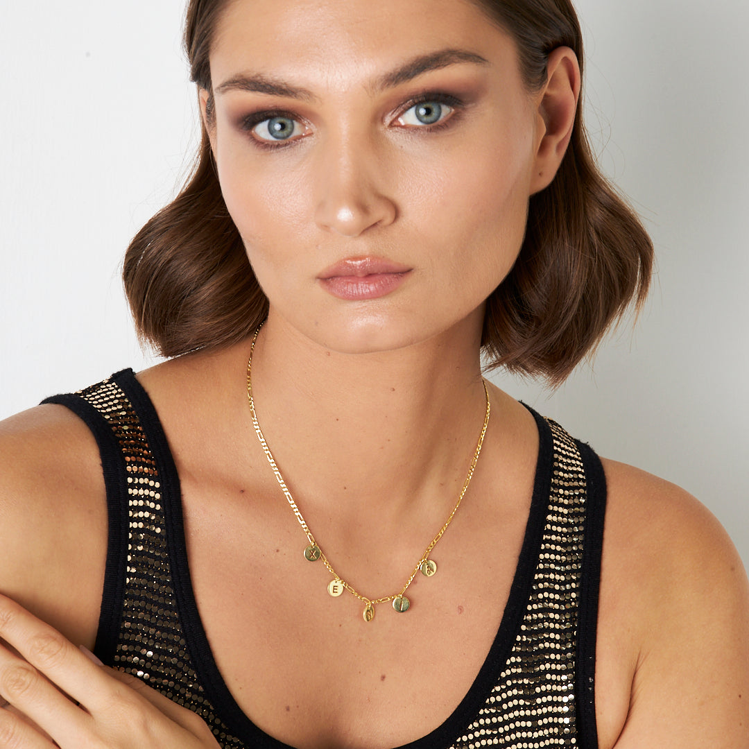 Sequin Name Necklace - 925 Silver