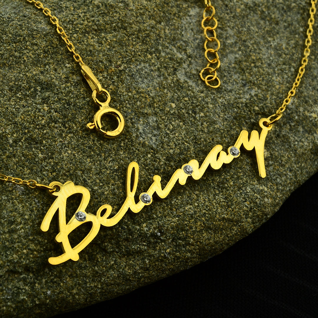 Signature Modern Necklace with Stones