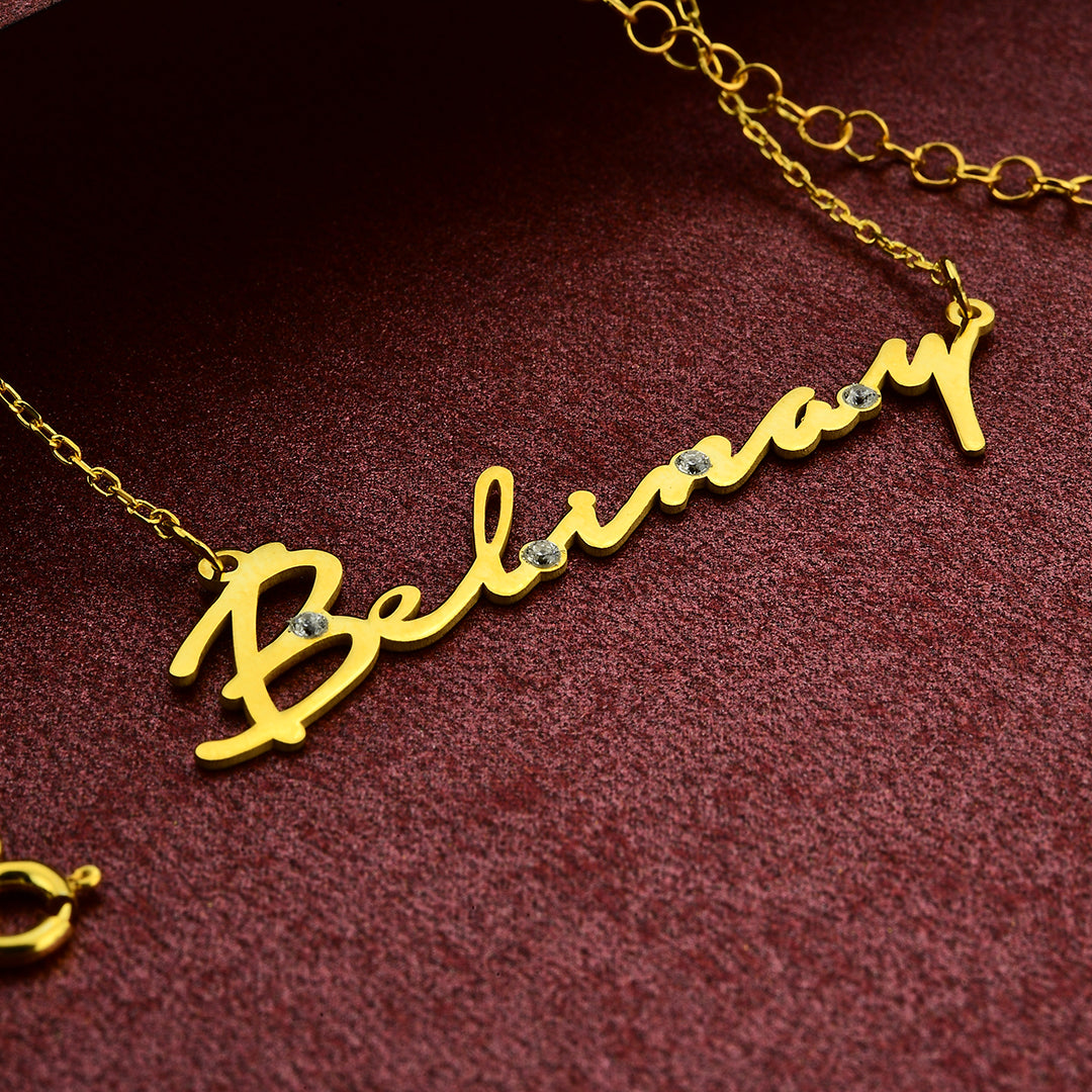 Signature Modern Necklace with Stones