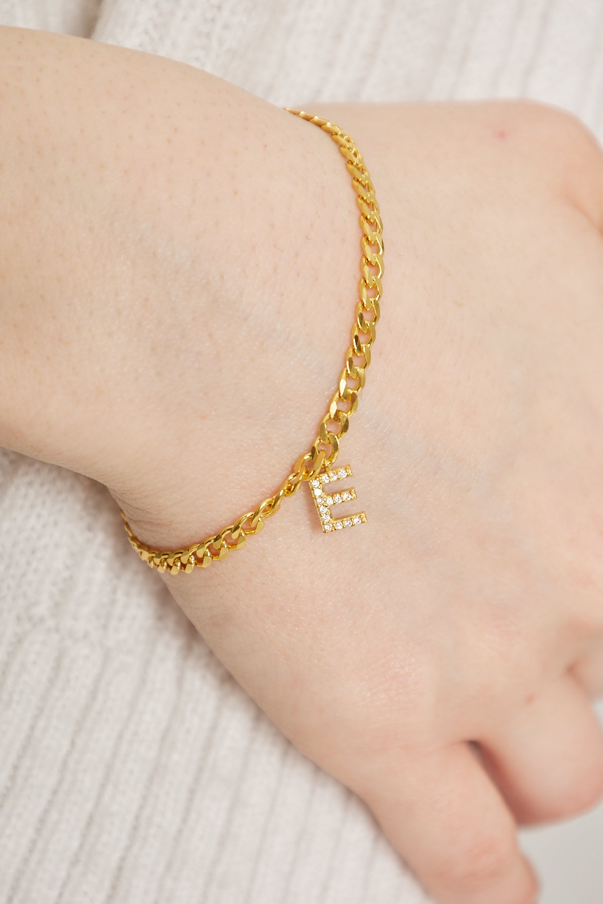 Letter Chain Double Bracelet - 925 SILVER