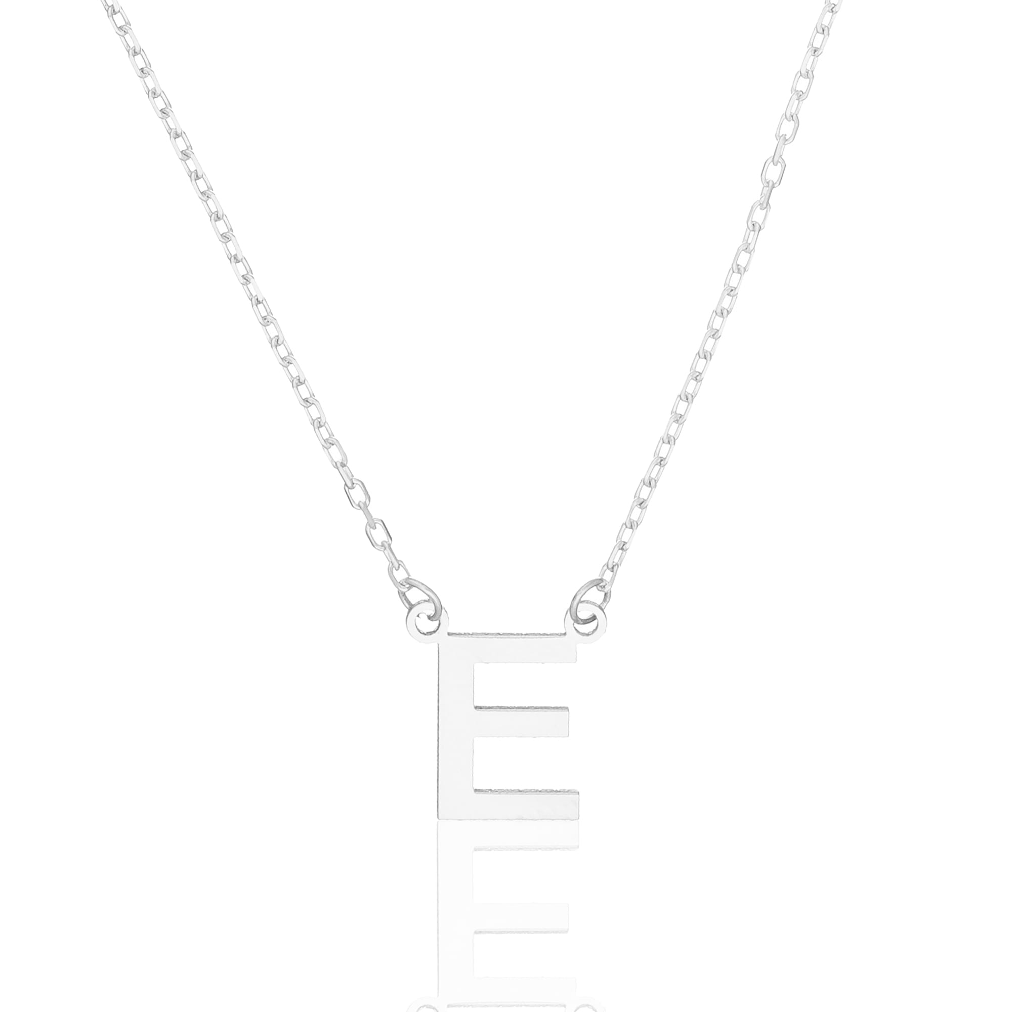 Letter Necklace Without Stone - 925 Silver