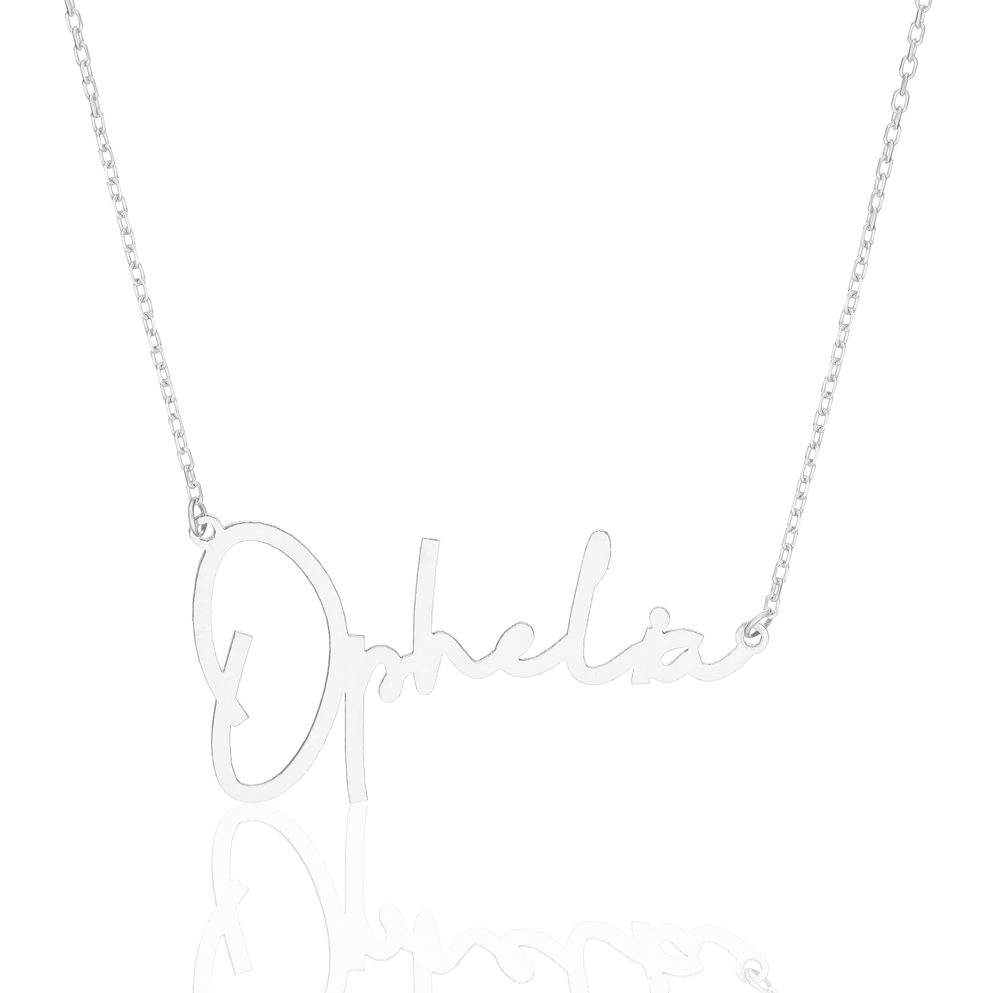 Signed Name Chain Necklace - 925 SILVER