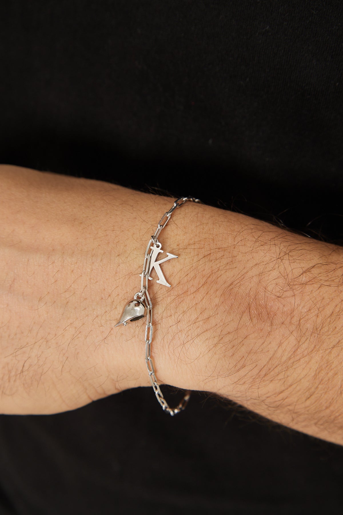 Magnetic Heart Letter Couple Bracelet - 925 SILVER