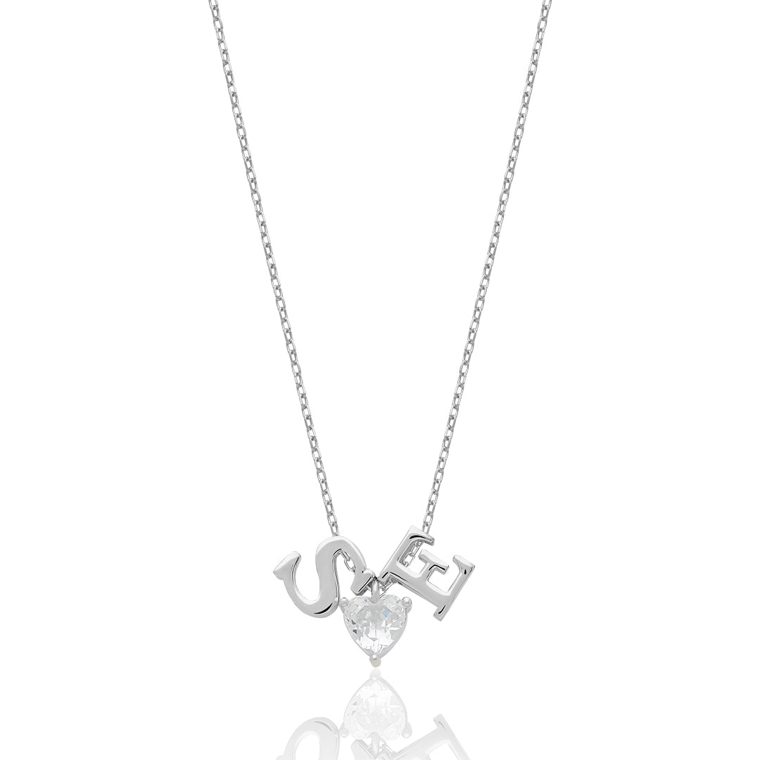 Voluminous Double Letter Necklace - 925 SILVER