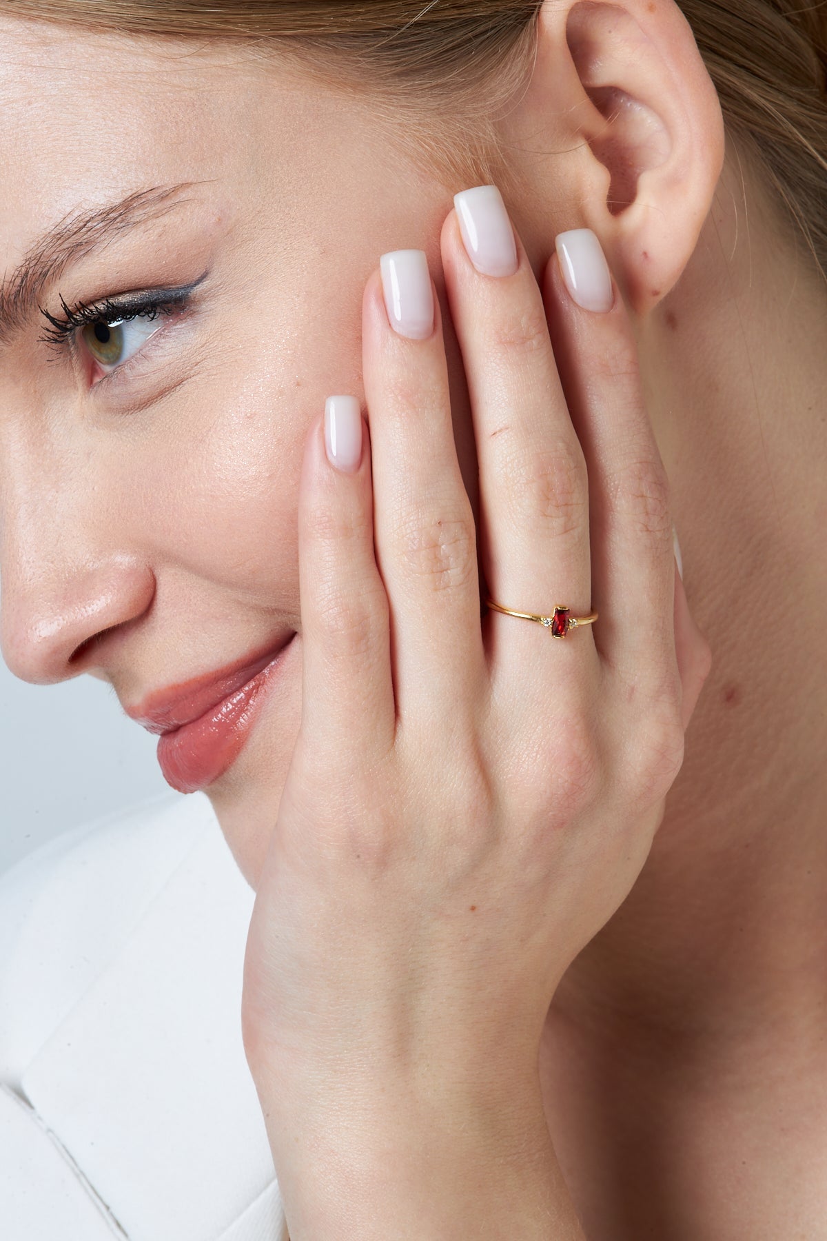 Colorful Solitaire Baguette Ring - 925 SILVER