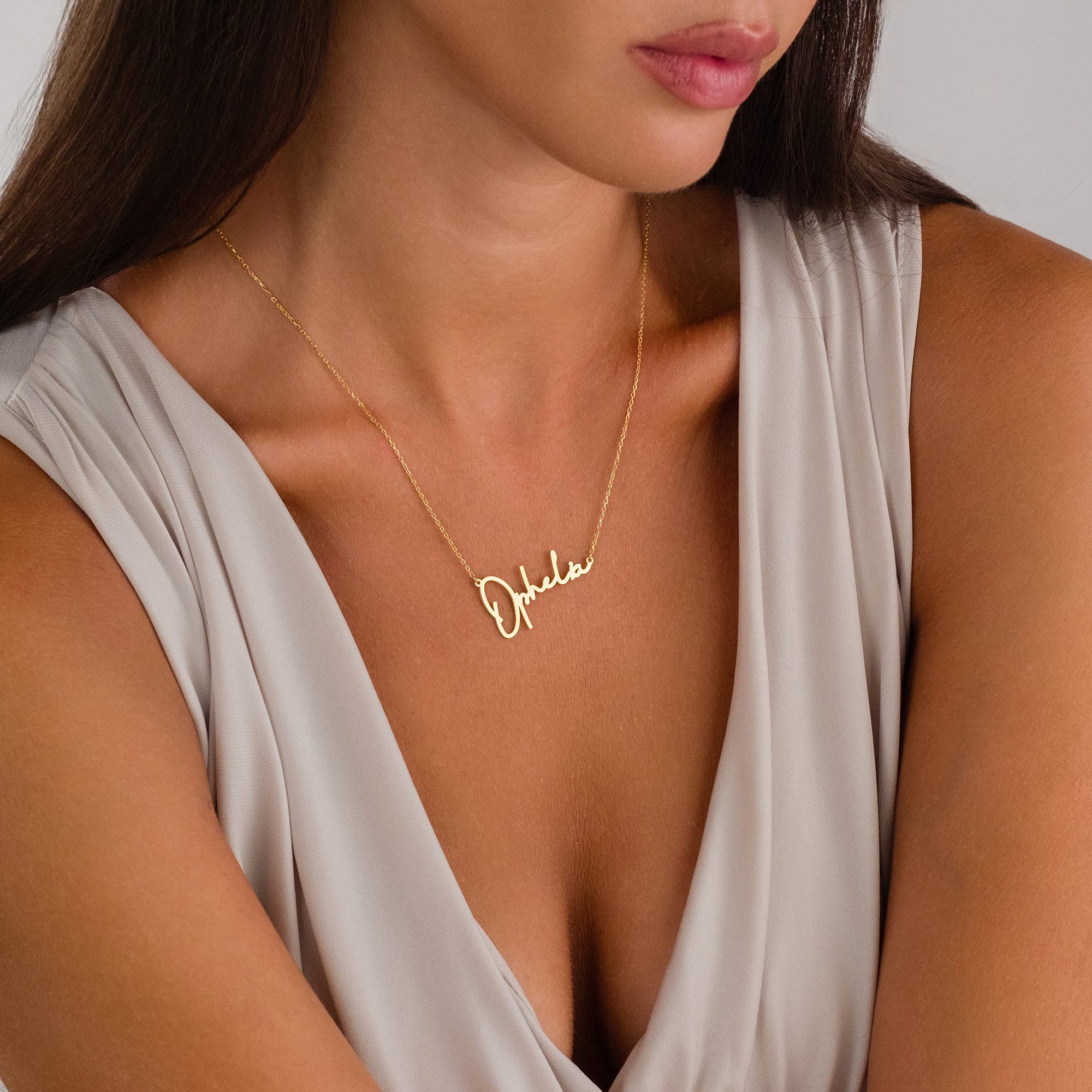 Signed Name Chain Necklace - 925 SILVER