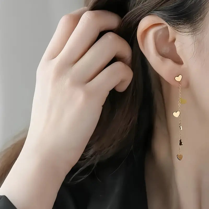 HEART'S DANGLE EARRING