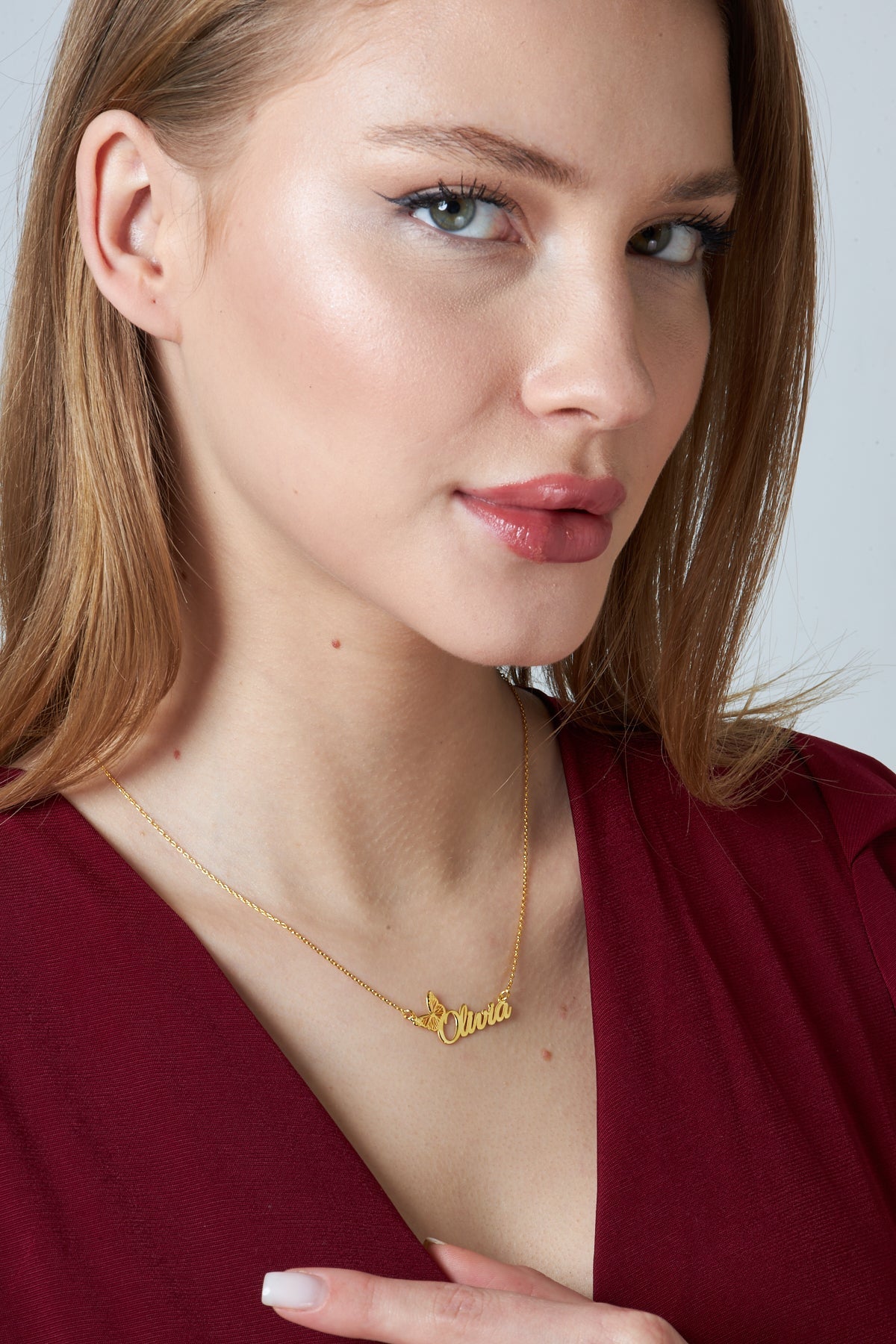 Butterfly Name Necklace - 925 Silver