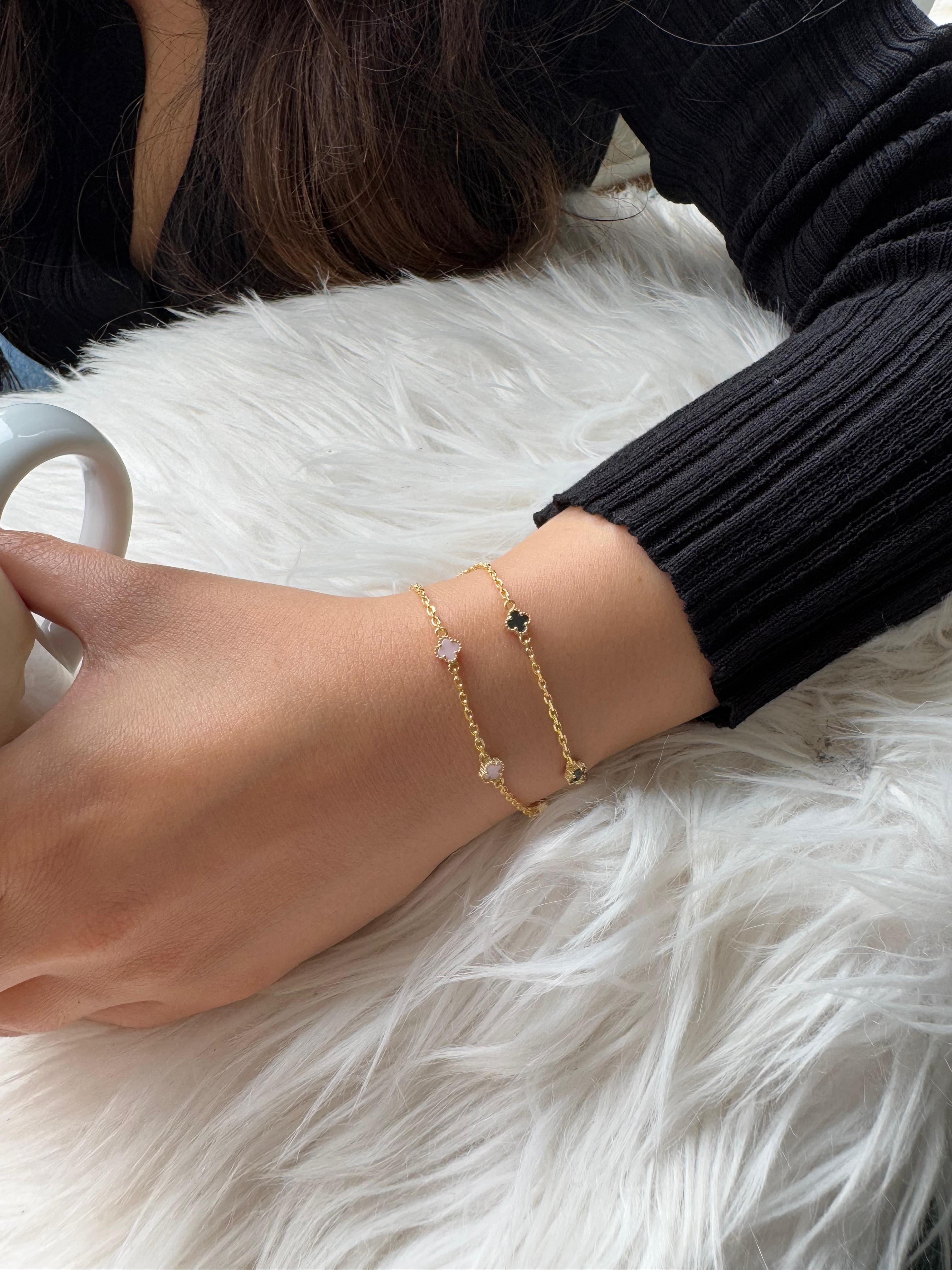 Modern Minimal Clover Bracelet 925 SILVER