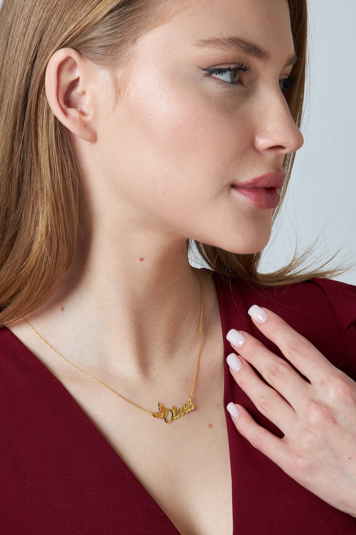 Butterfly Name Necklace - 925 Silver