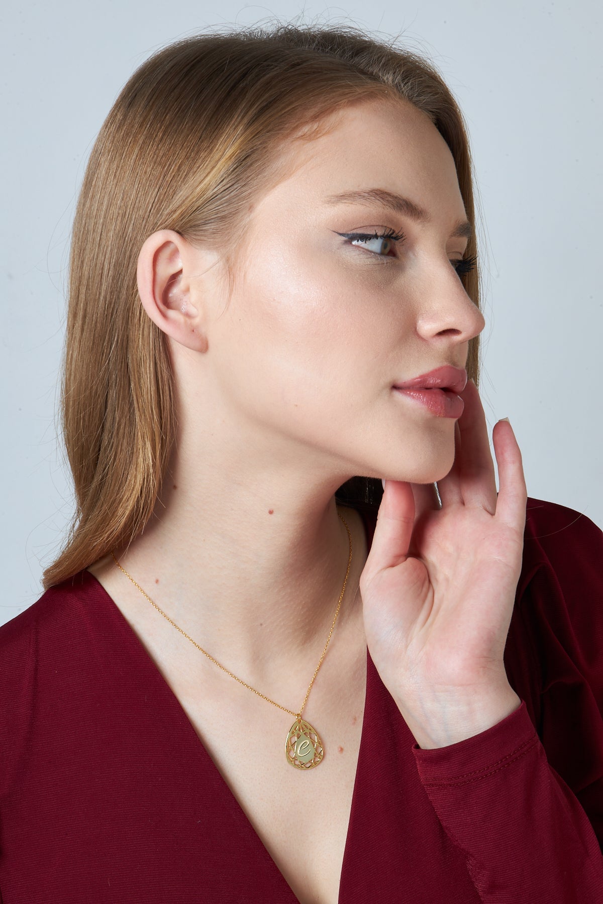 Drop Letter Necklace - 925 SILVER