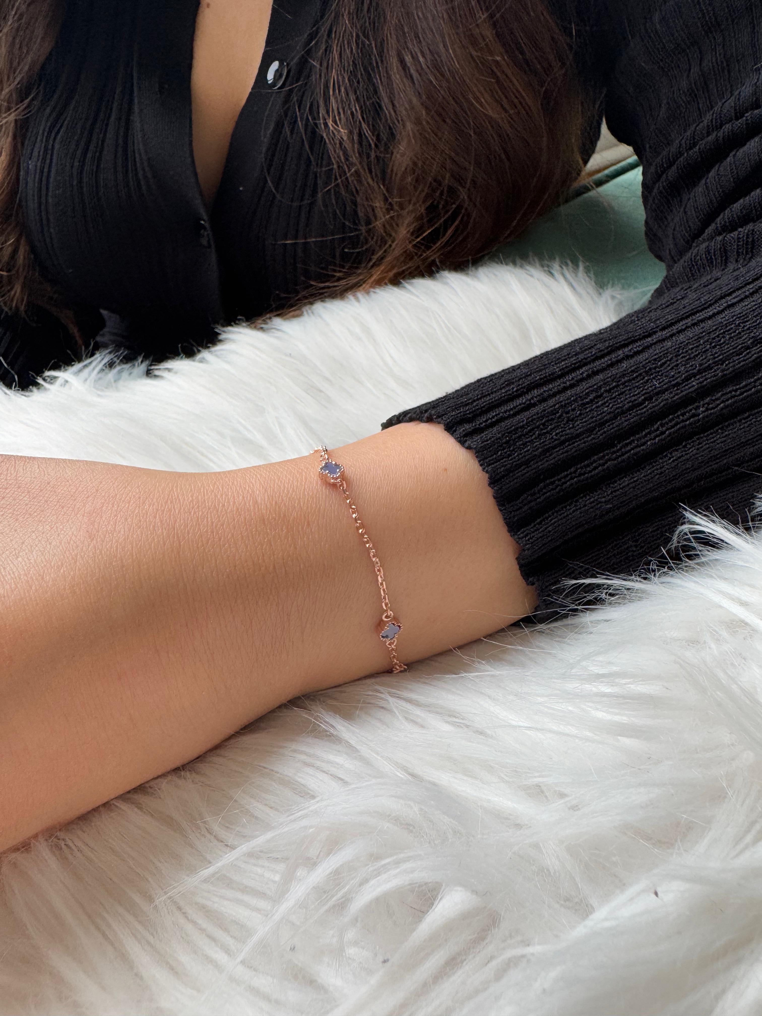 Modern Minimal Clover Bracelet 925 SILVER