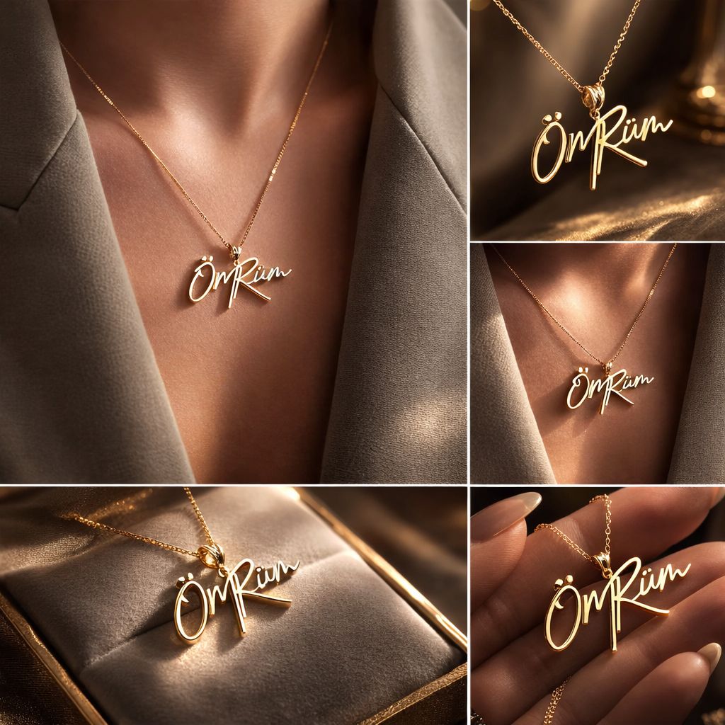 PERSONALISIERTE ÖMRÜM " Mein Leben"NAMENSKETTE | 925 SILBER