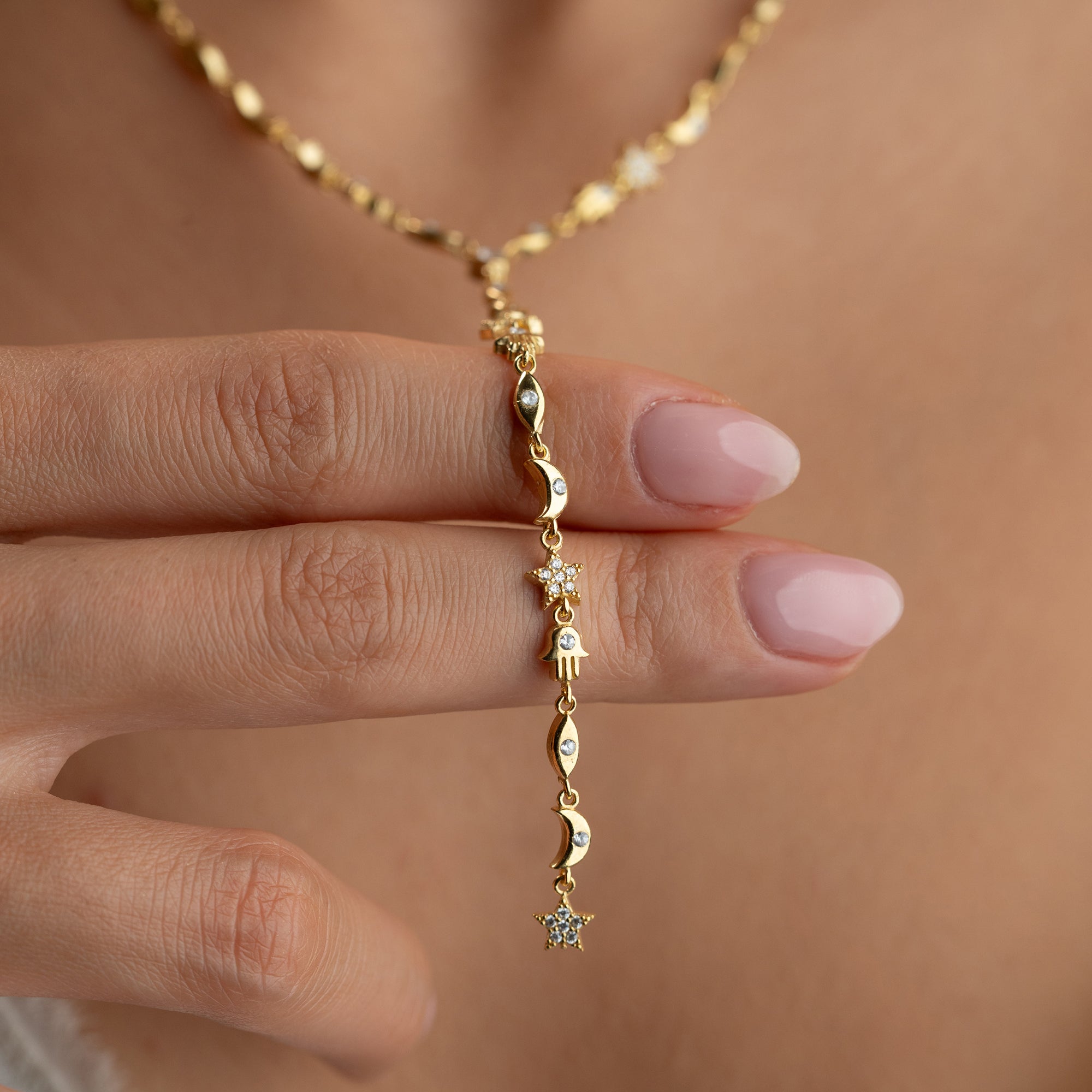 LUNA CHARM Y HALSKETTE | 925 SILBER