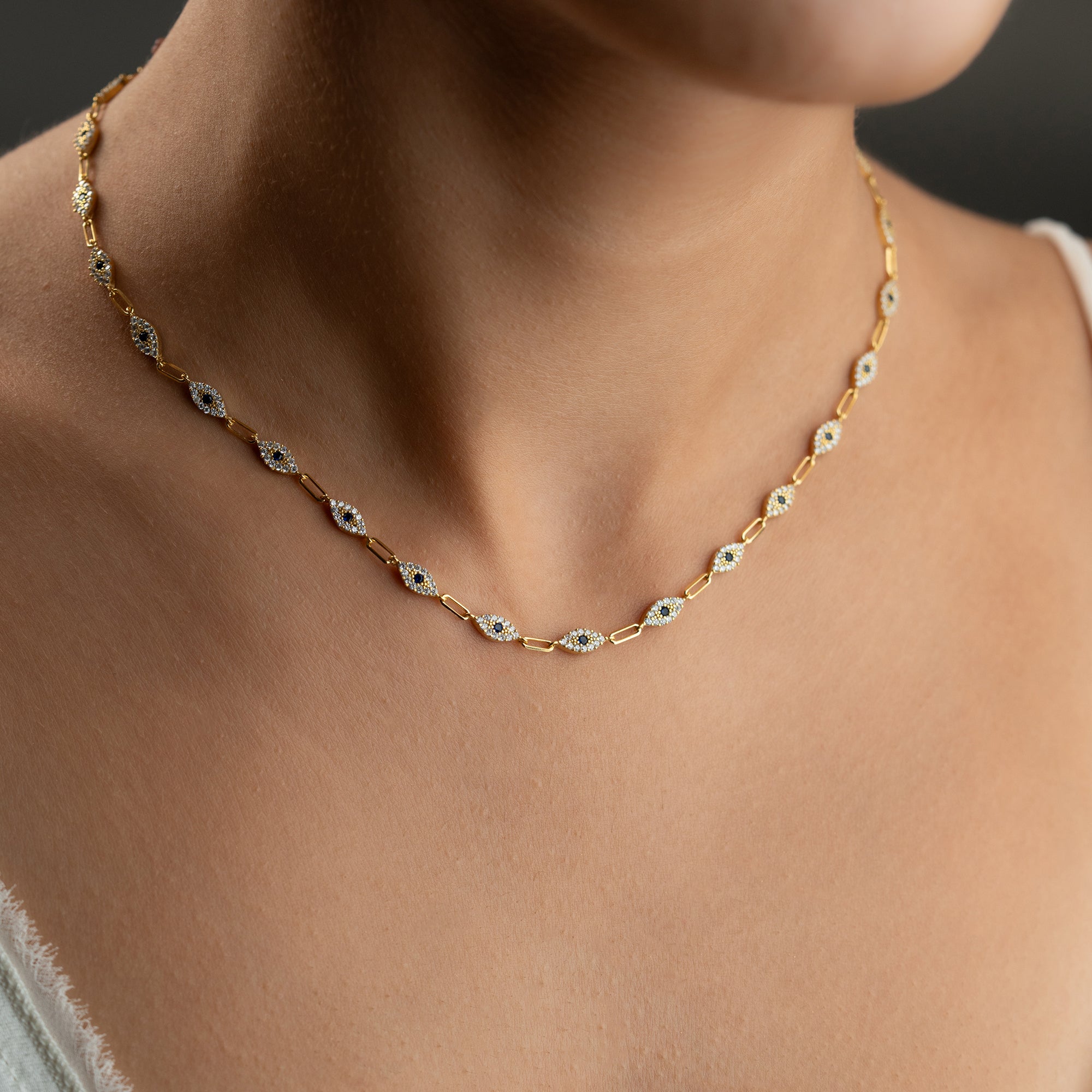 EYE CHARM HALSKETTE | 925 SILBER