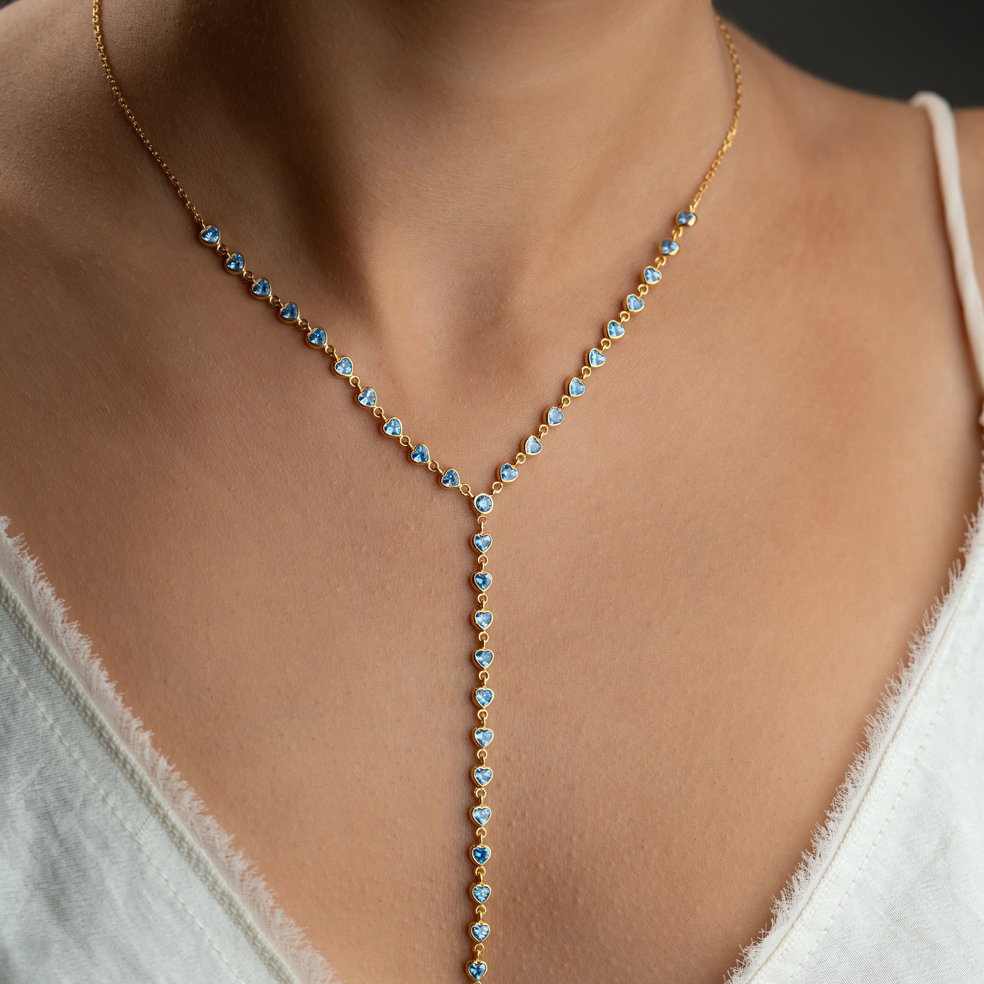 SAPHIR LIEBE Y HALSKETTE | 925 SILBER