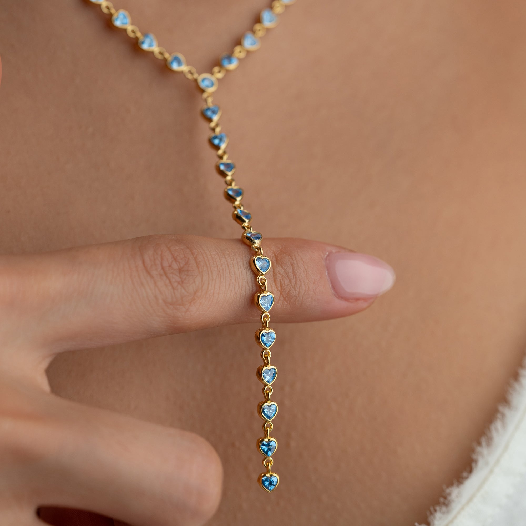 SAPHIR LIEBE Y HALSKETTE | 925 SILBER