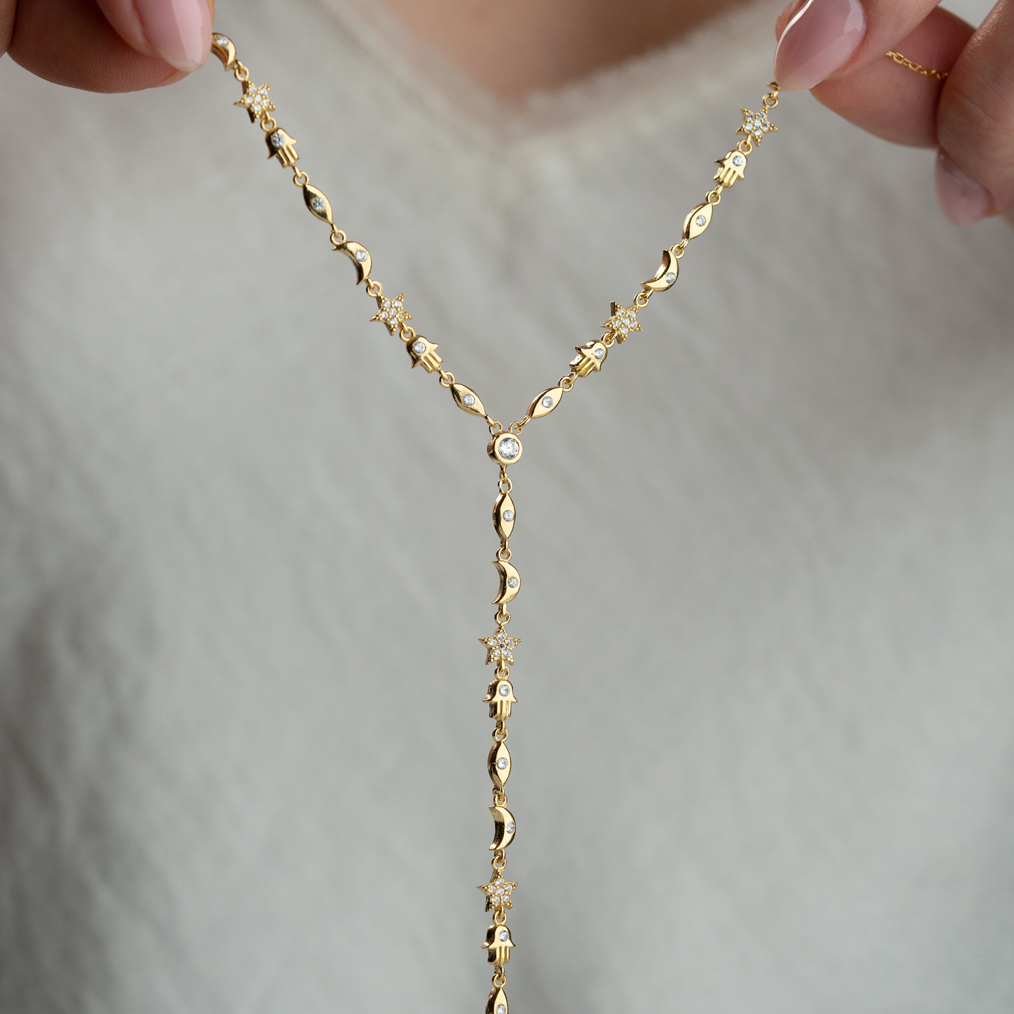 LUNA CHARM Y HALSKETTE | 925 SILBER