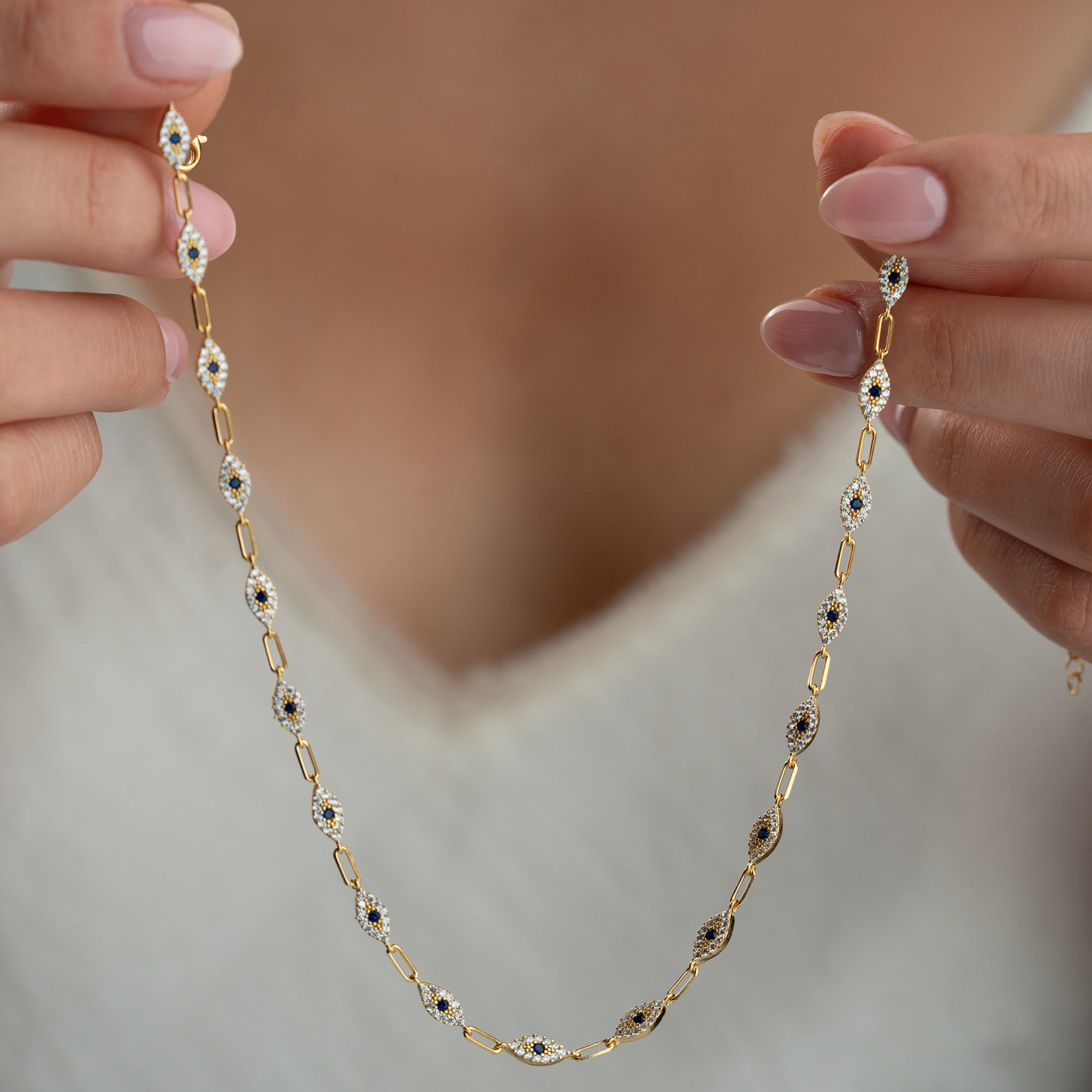 EYE CHARM HALSKETTE | 925 SILBER