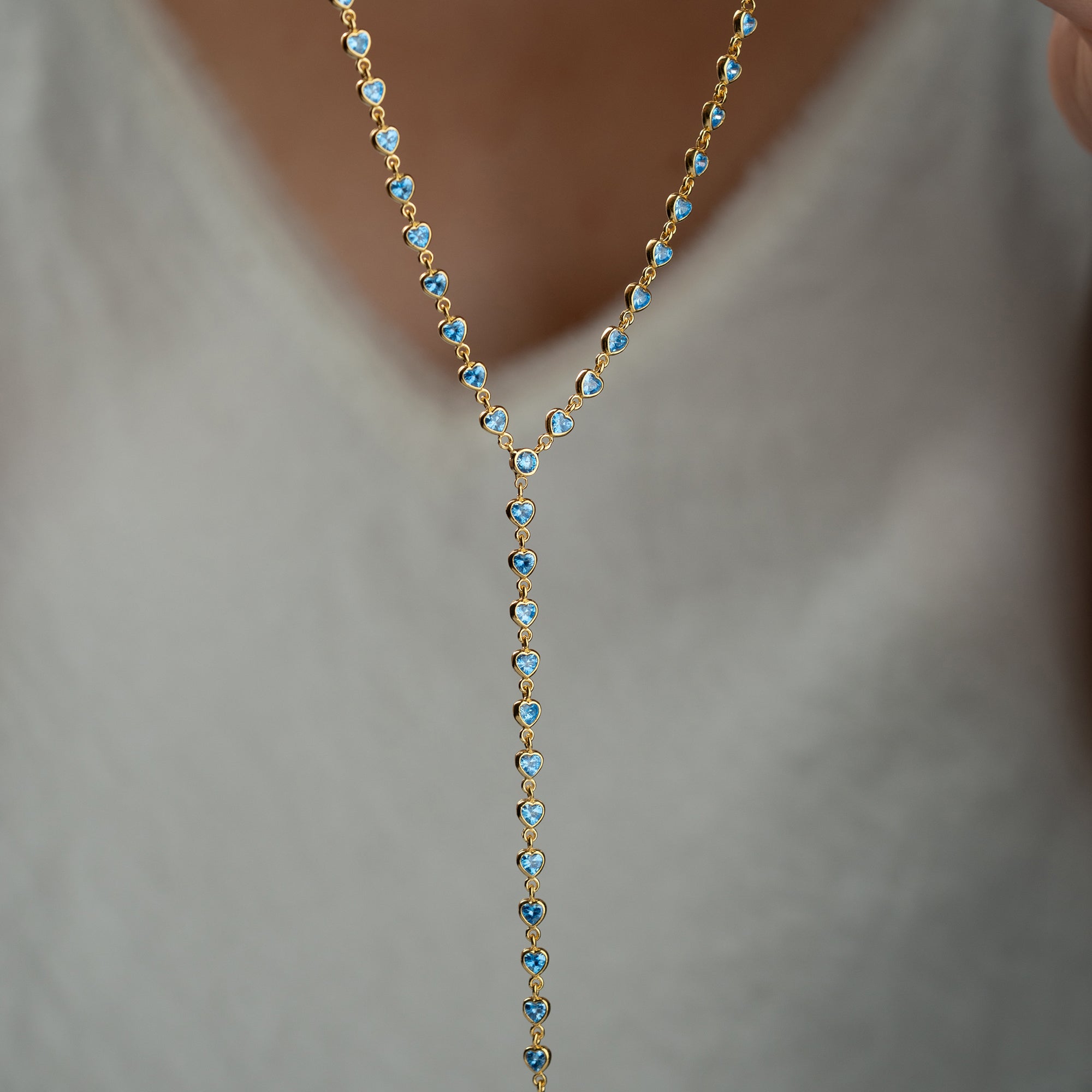 SAPHIR LIEBE Y HALSKETTE | 925 SILBER