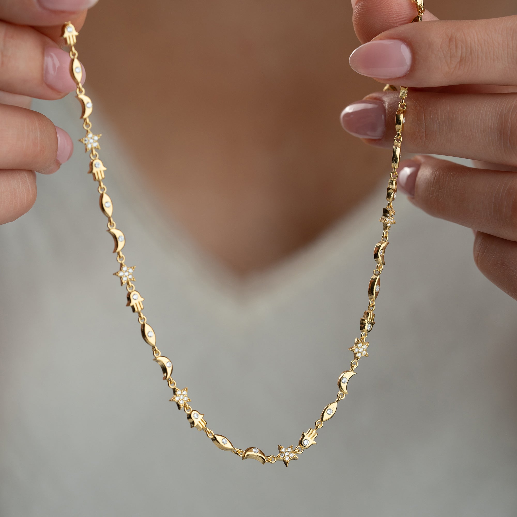 LUNA CHARM HALSKETTE | 925 SILBER