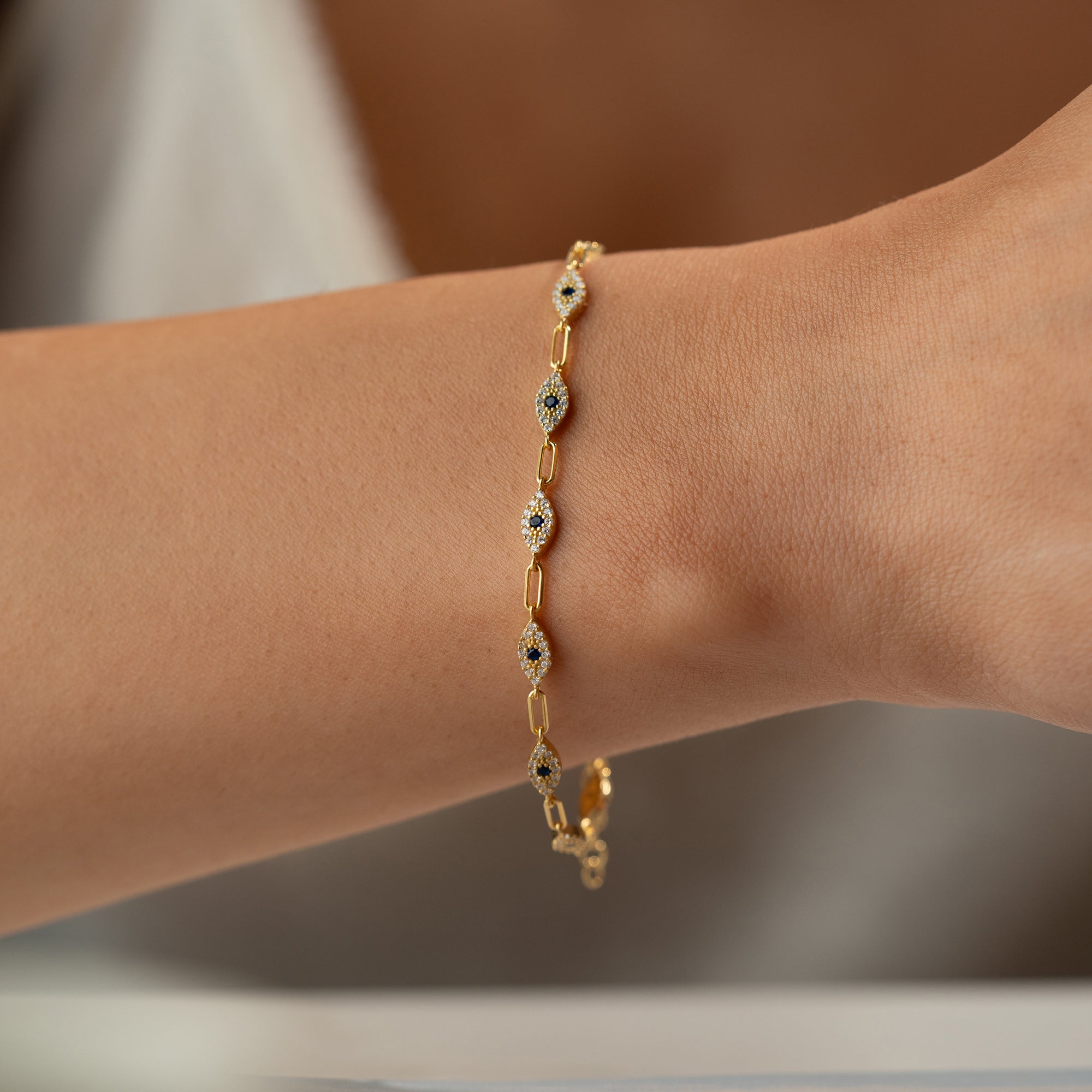 EYE CHARM ARMBAND | 925 SILBER