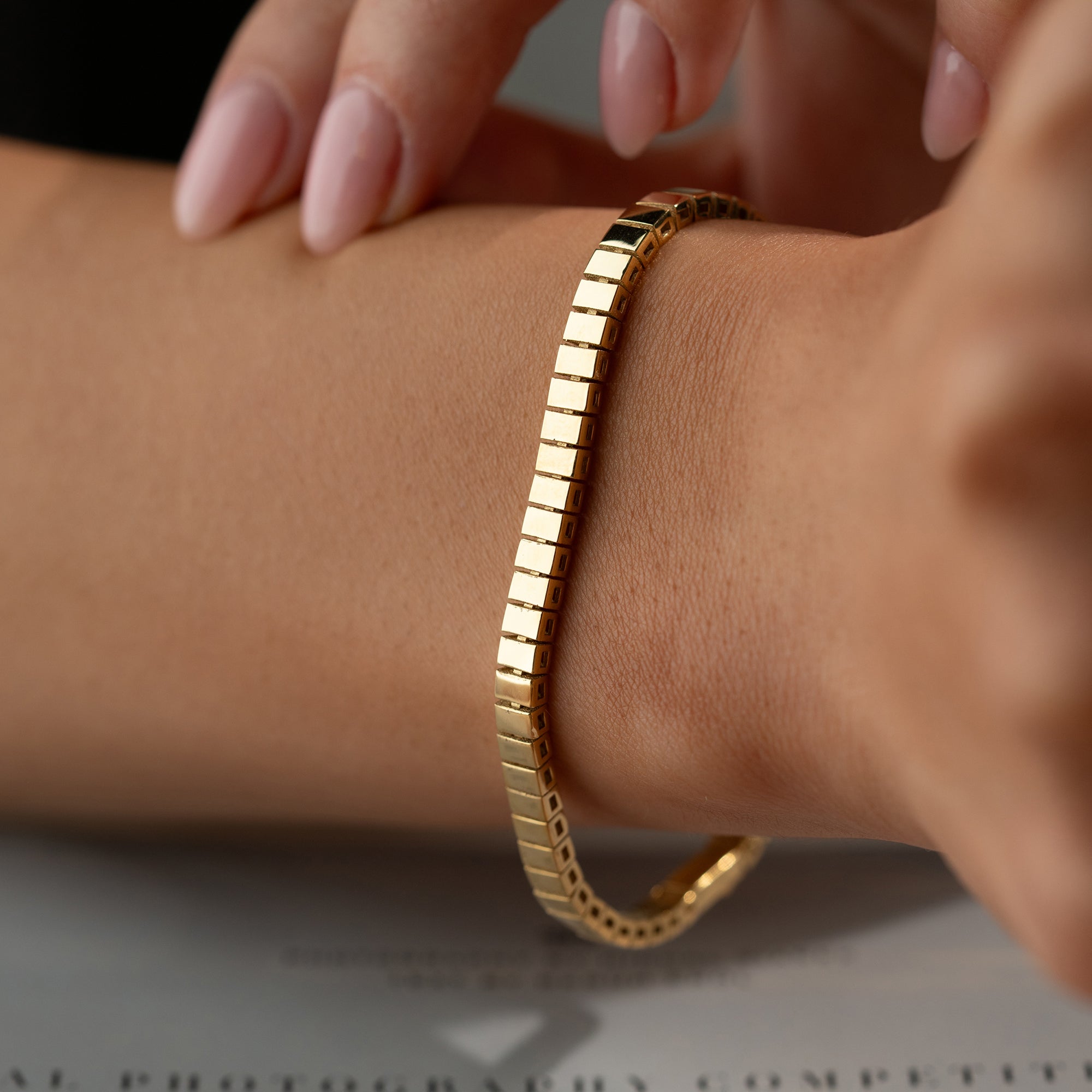 SQUARE FORM ARMBAND | 925 SILBER