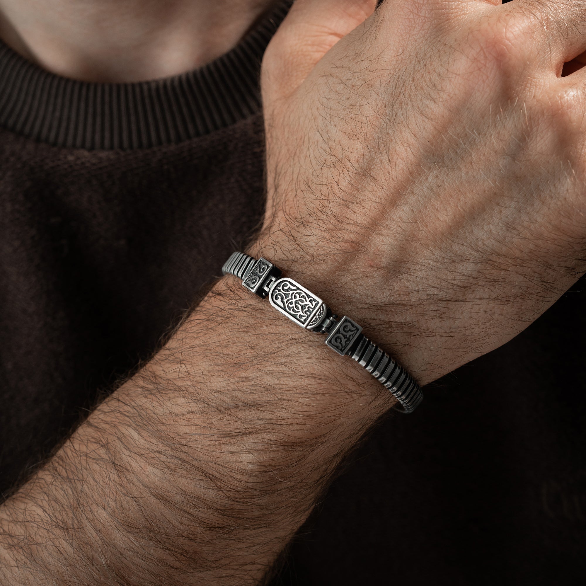 HERREN ARMREIFEN MODEL 9 | 925 SILBER