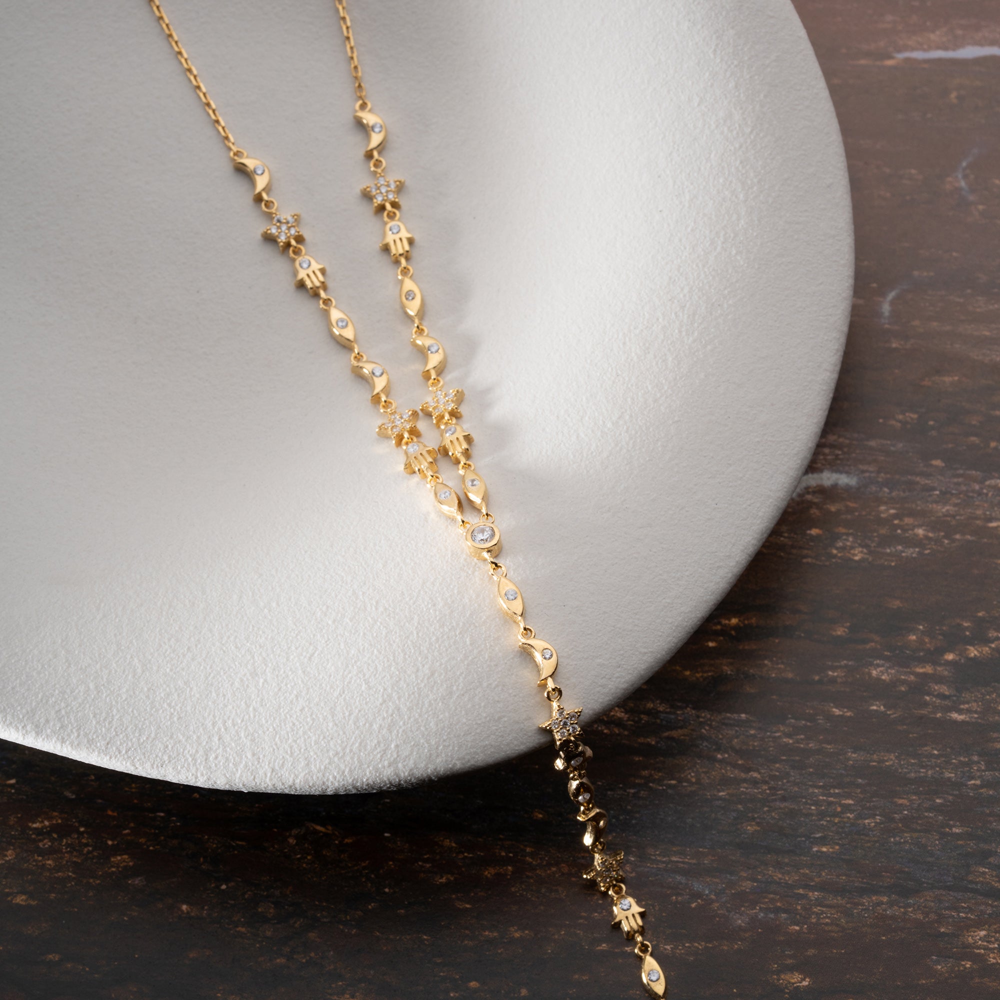 LUNA CHARM Y HALSKETTE | 925 SILBER