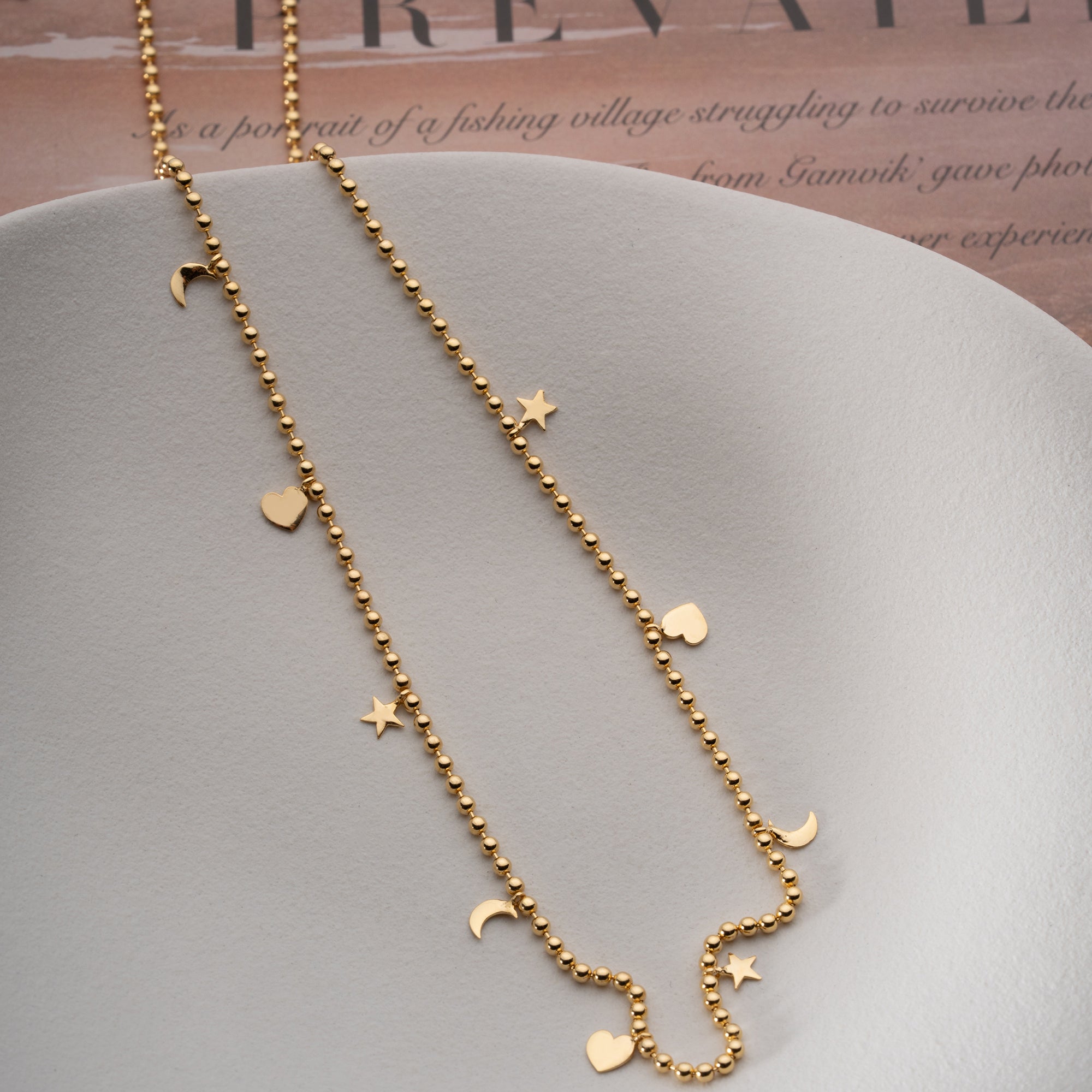 LUNA HERZ HALSKETTE | 925 SILBER