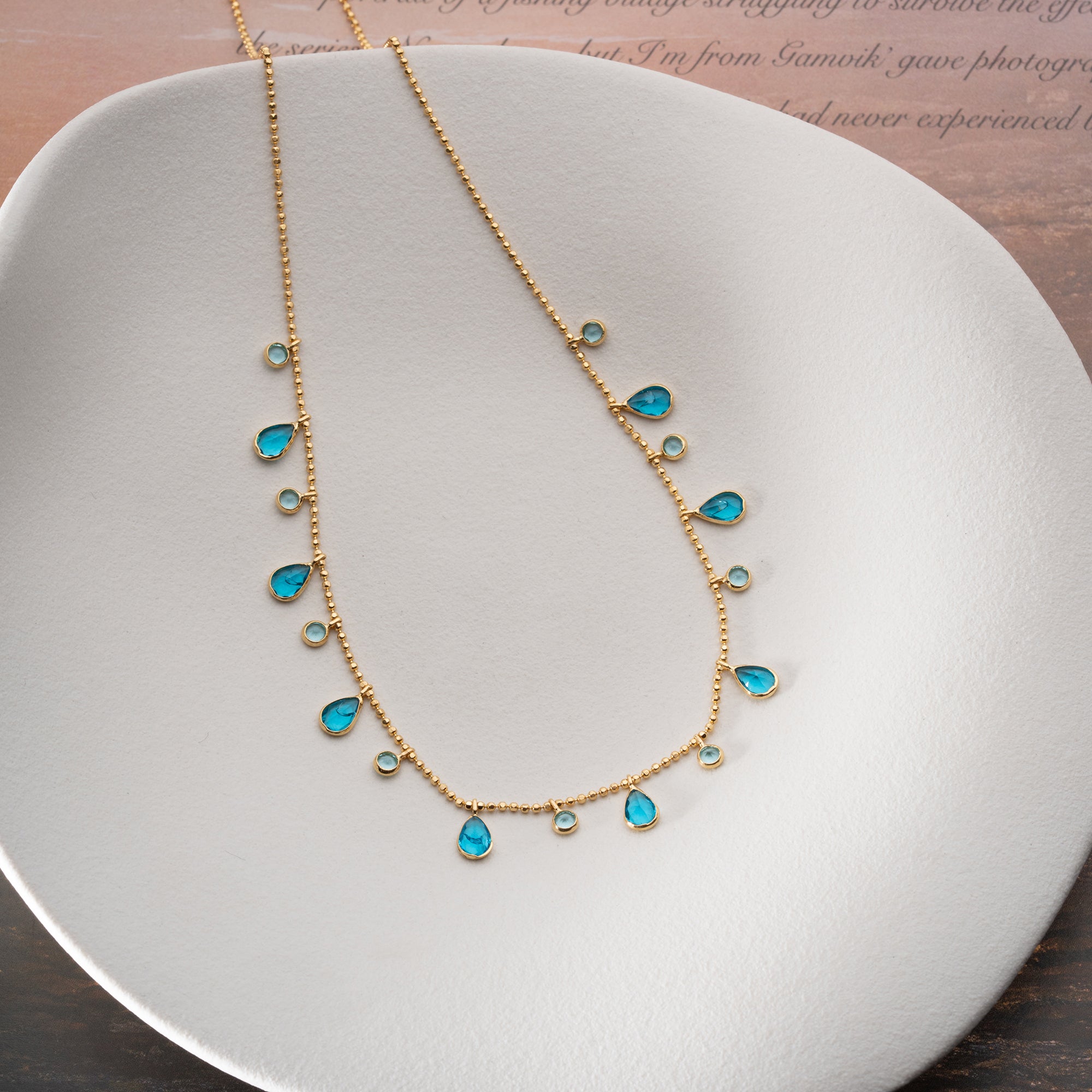 LUNA AQUA HALSKETTE | 925 SILBER