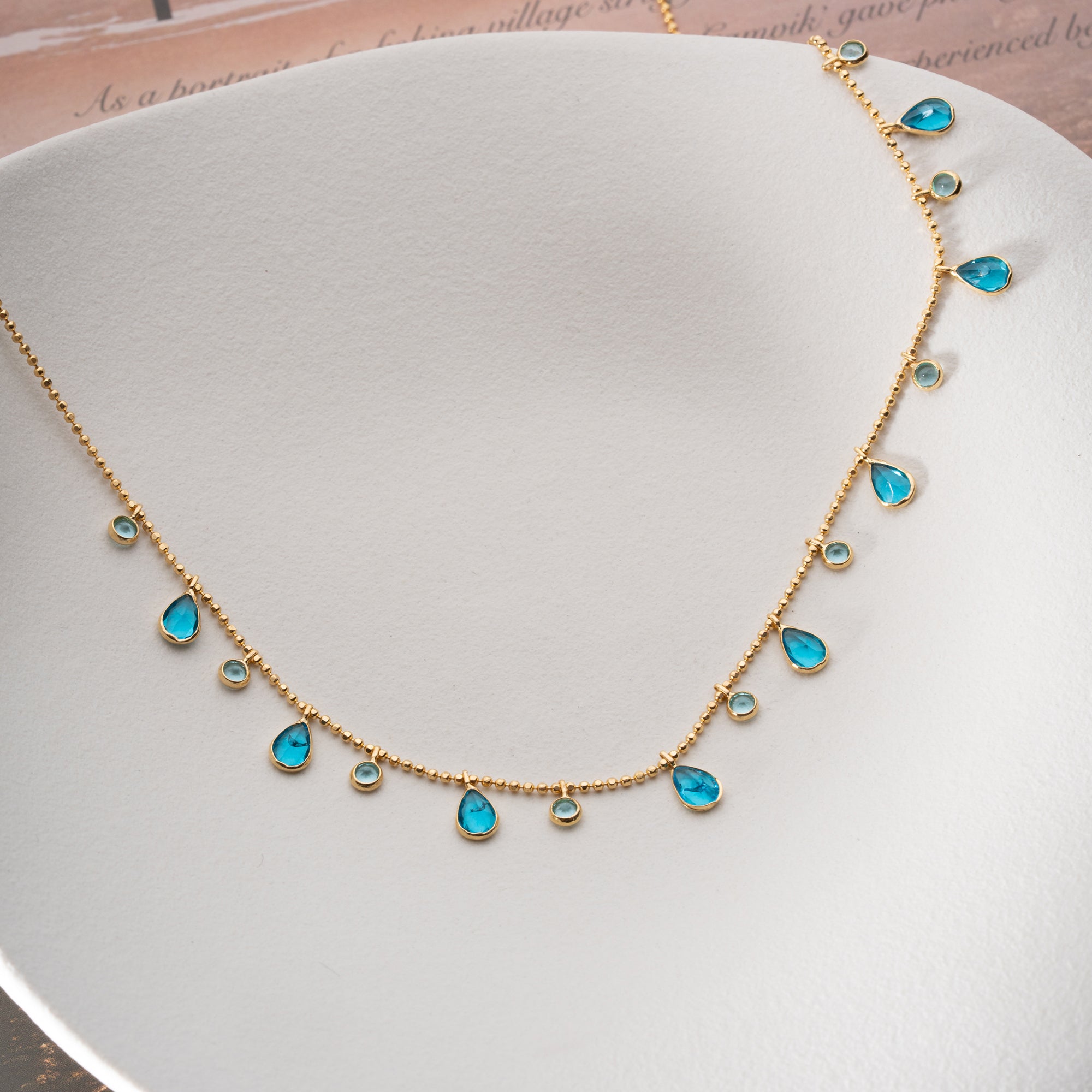 LUNA AQUA HALSKETTE | 925 SILBER