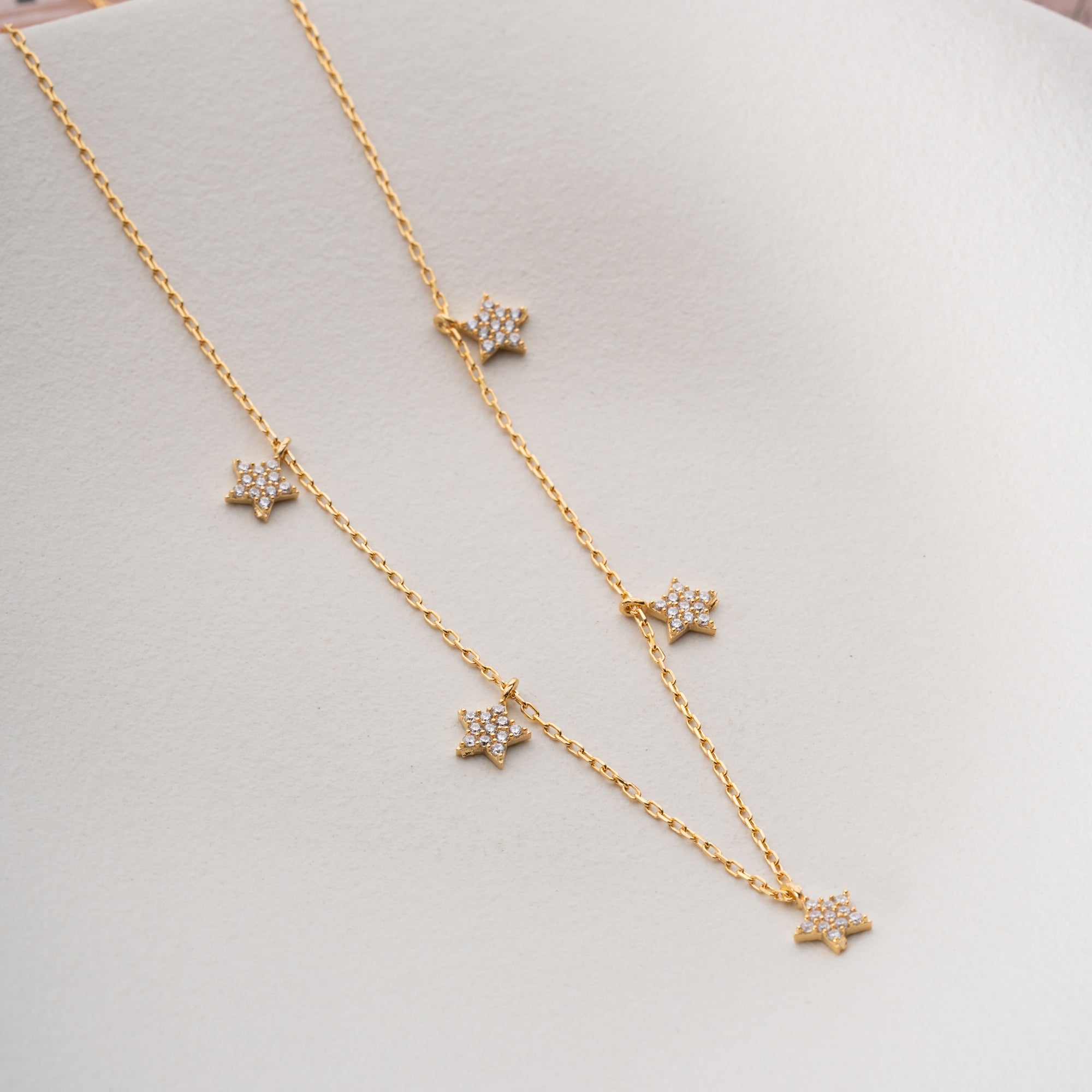 FÜNF STERN HALSKETTE | 925 SILBER