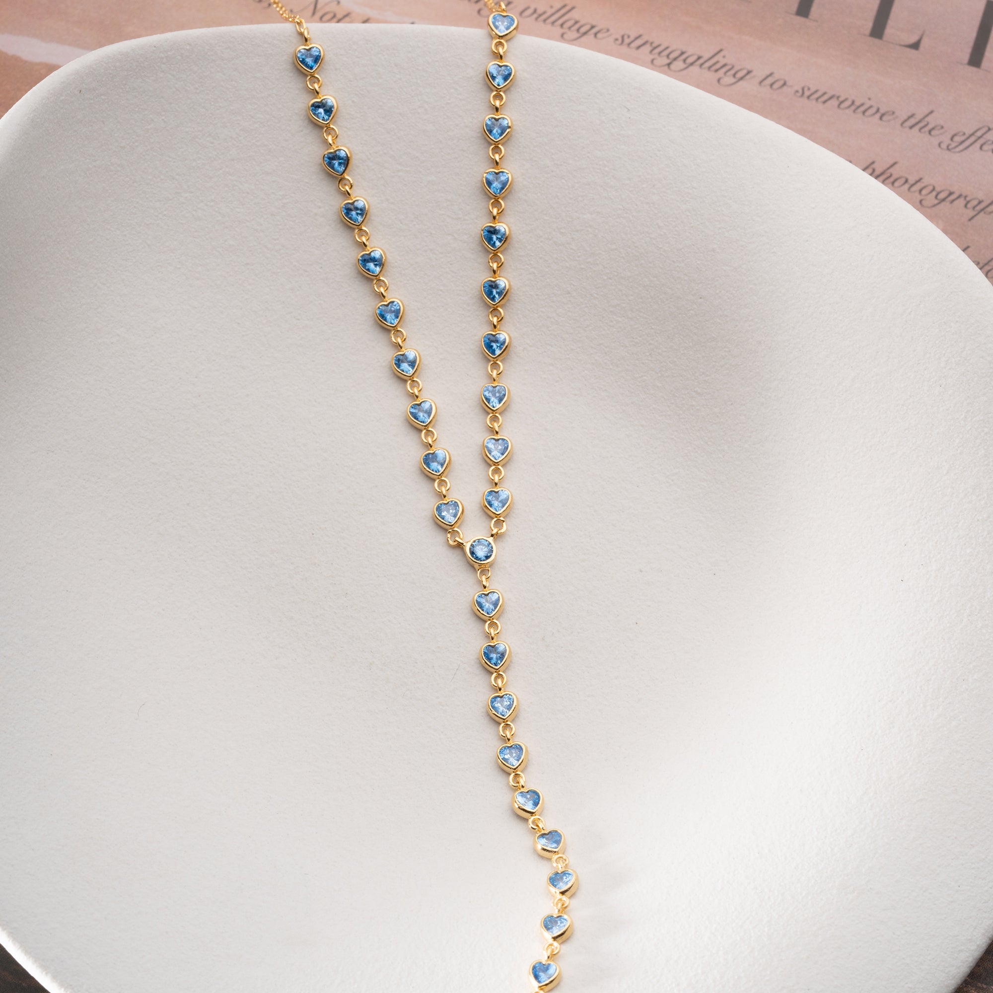 SAPHIR LIEBE Y HALSKETTE | 925 SILBER