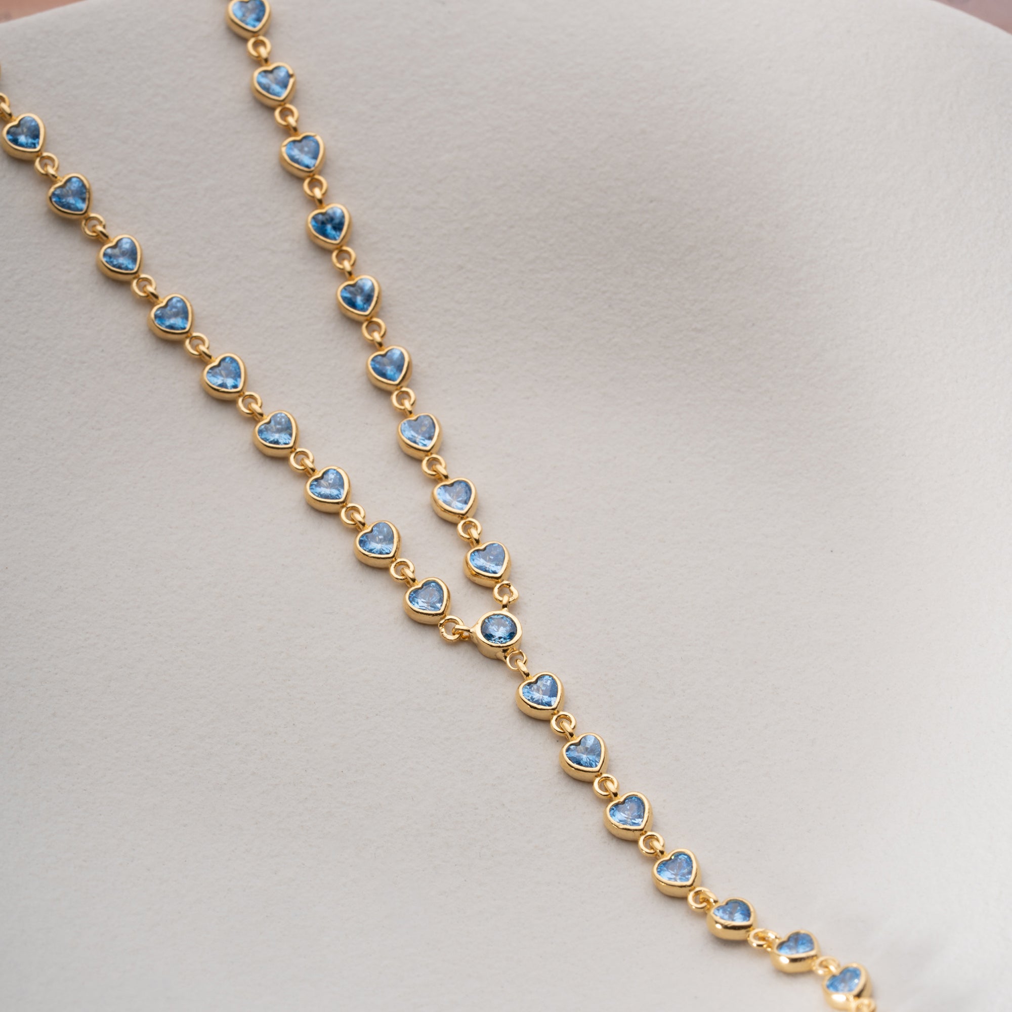 SAPHIR LIEBE Y HALSKETTE | 925 SILBER