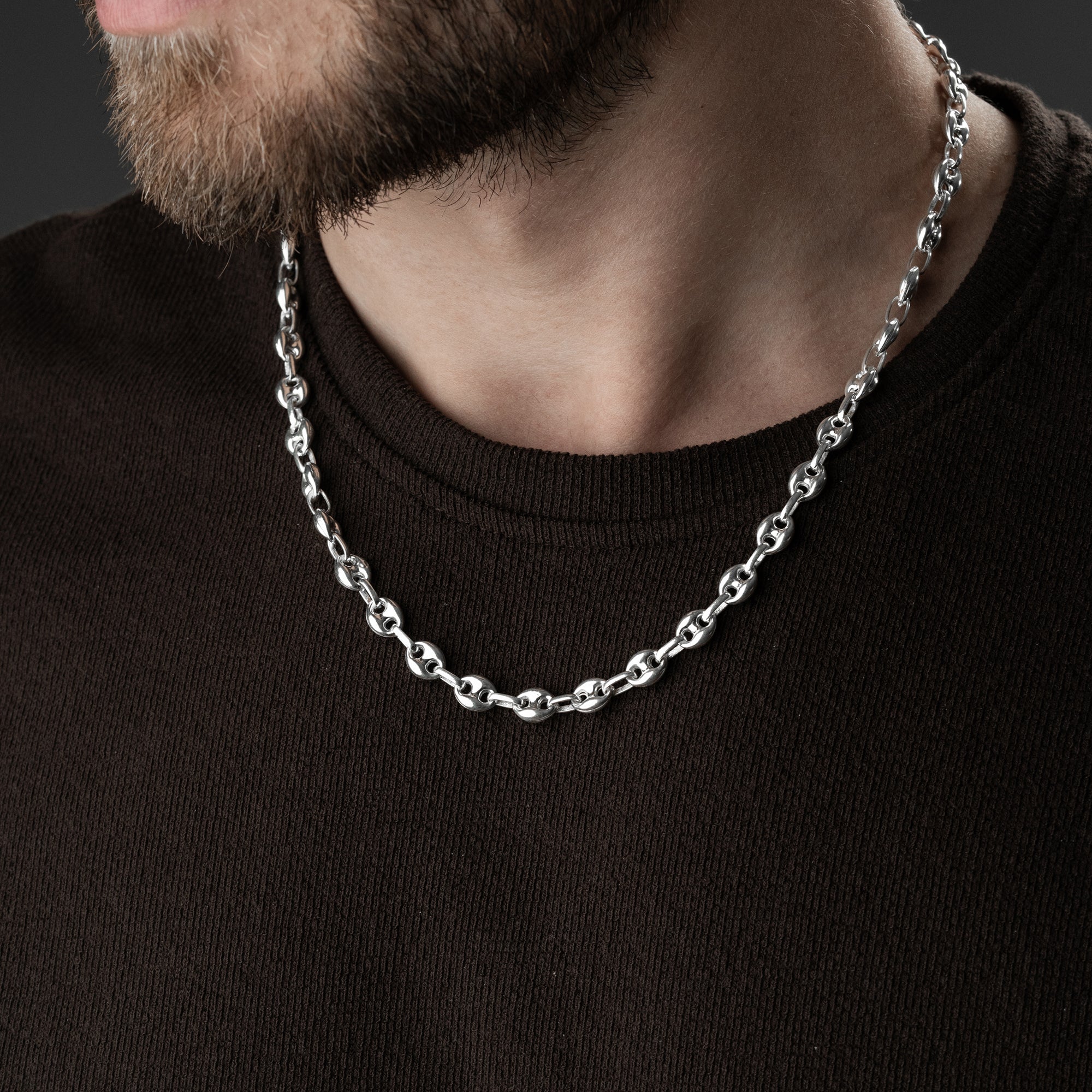 BOHNEN HALSKETTE | 925 SILBER