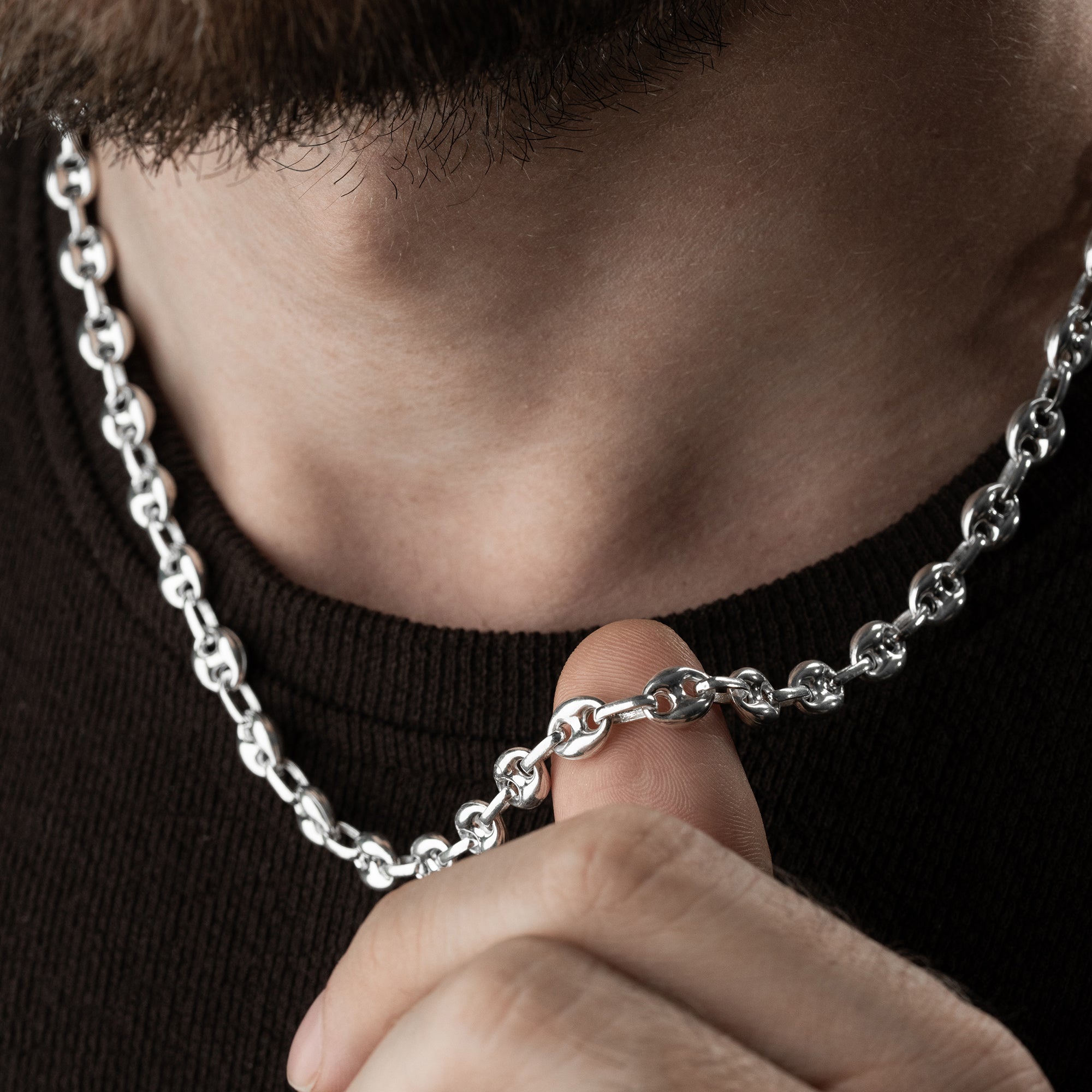 BOHNEN HALSKETTE | 925 SILBER