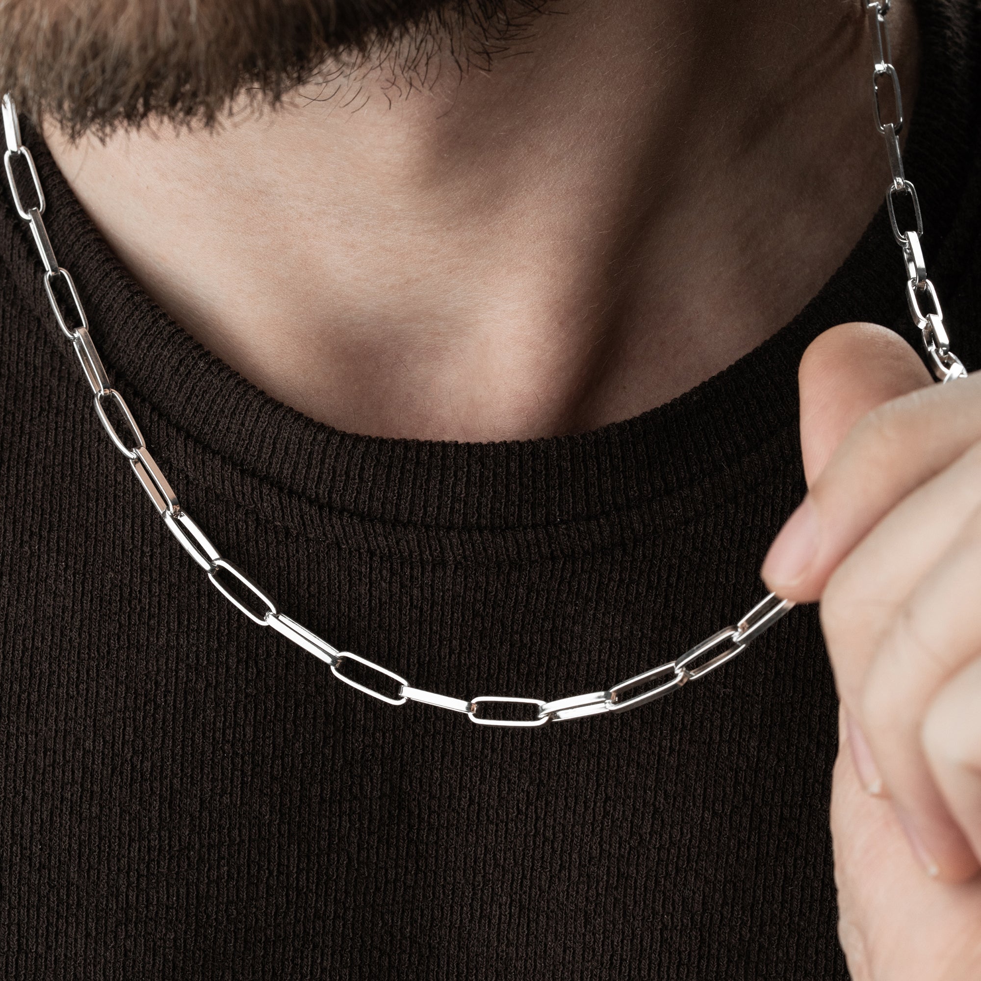 KLAMMER HALSKETTE | 925 SILBER