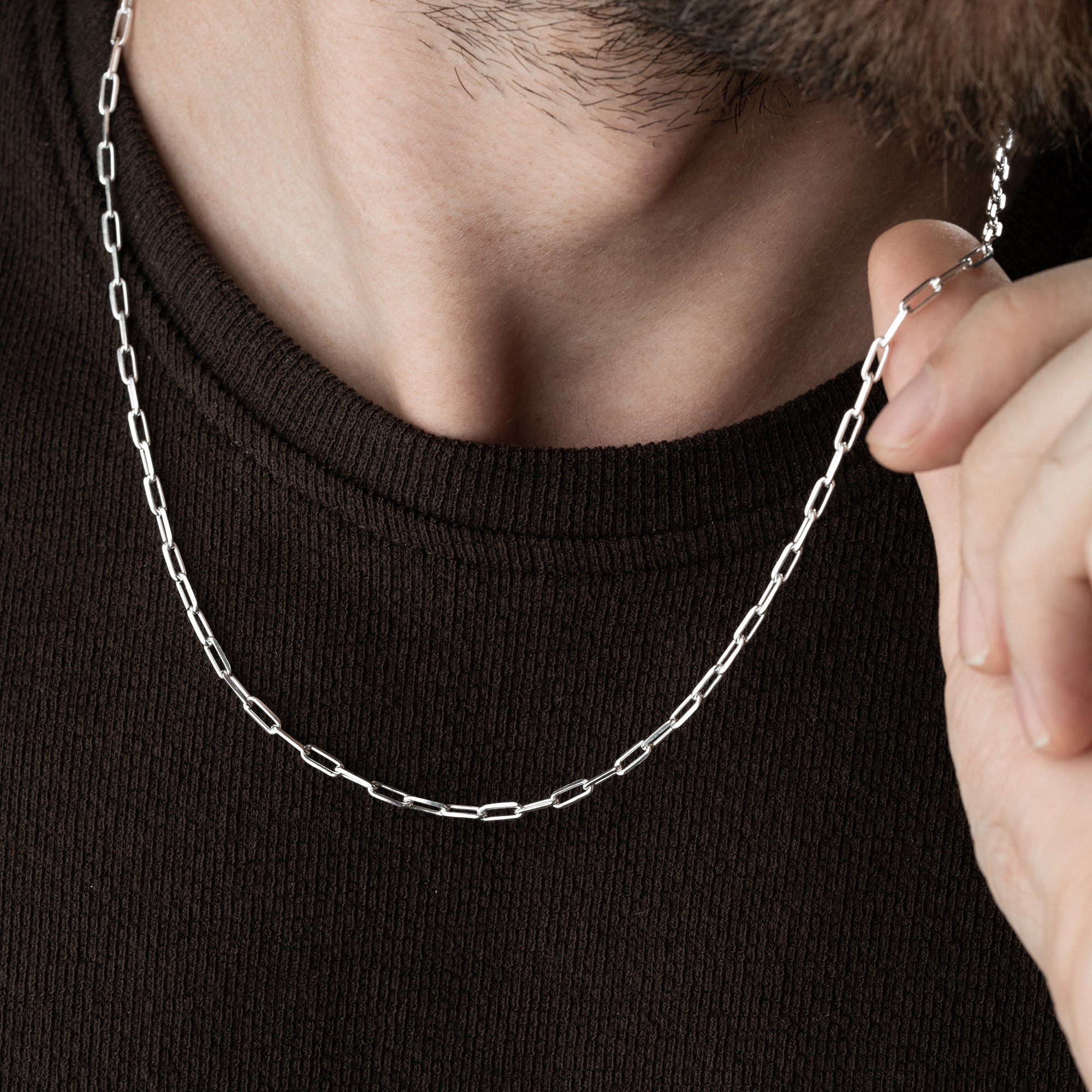 KLAMMER FINE HALSKETTE | 925 SILBER