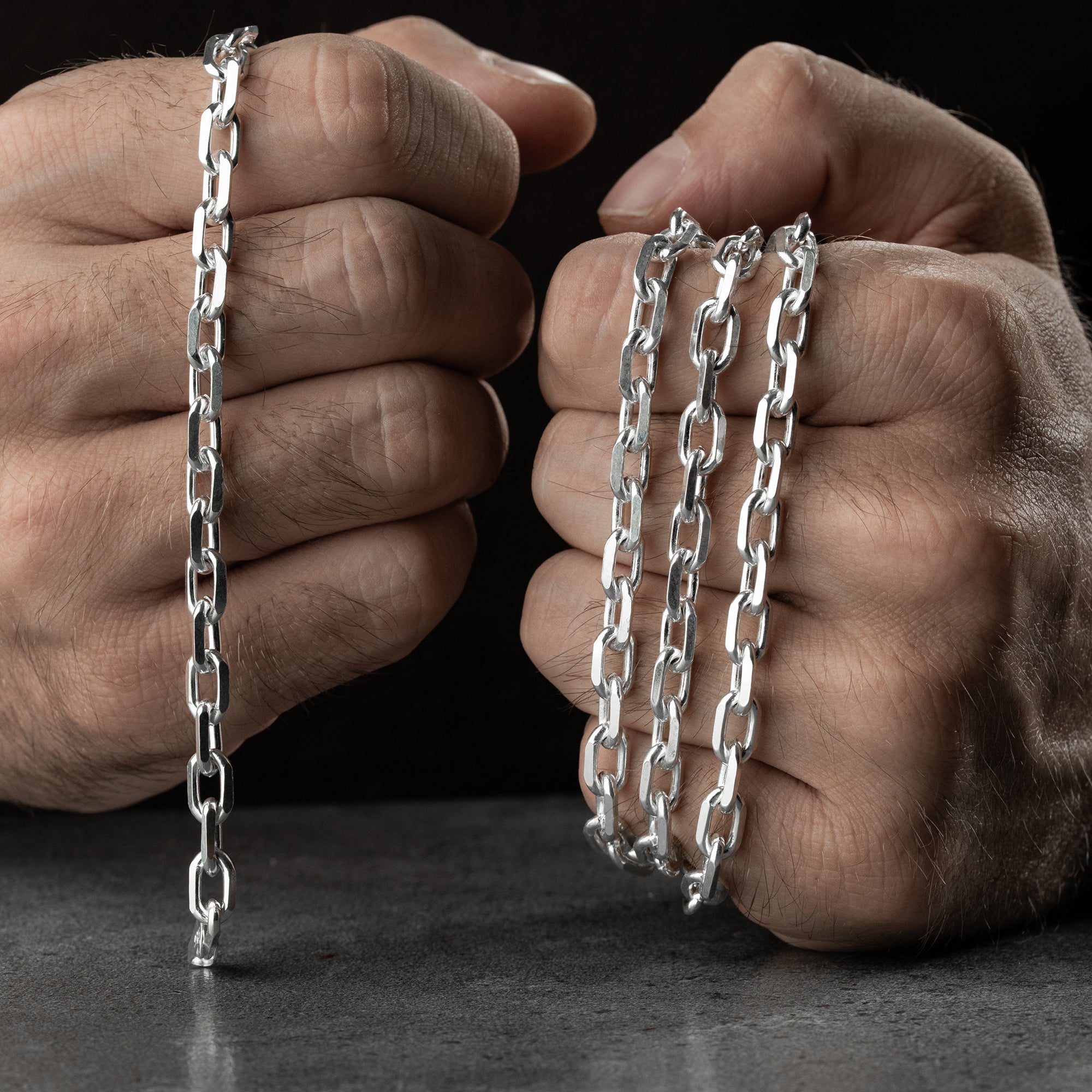 BIG ANKER HALSKETTE SET | 925 SILBER